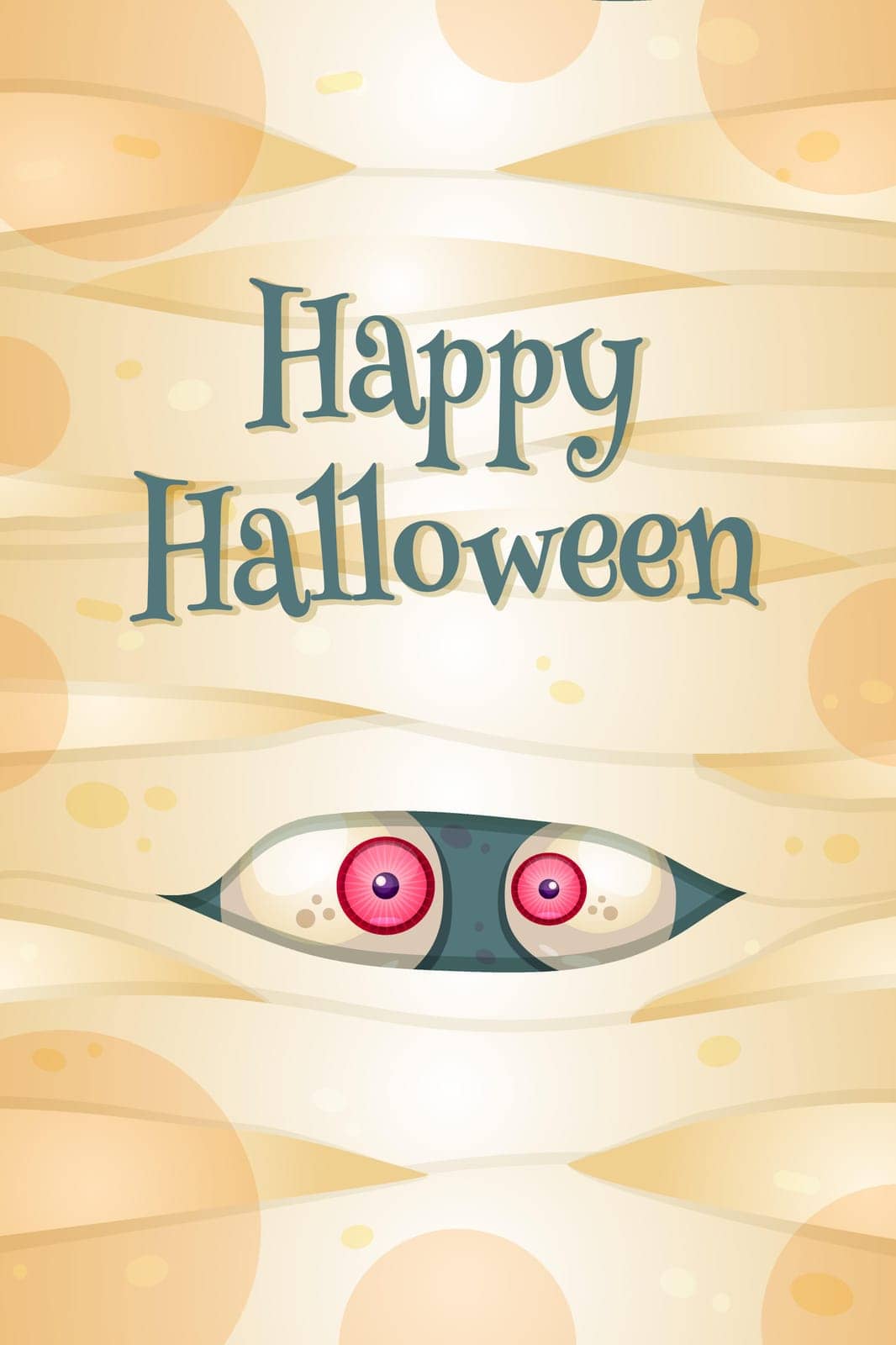 Happy Halloween greeting card vector template. Autumn holiday postcard. Spooky party celebration