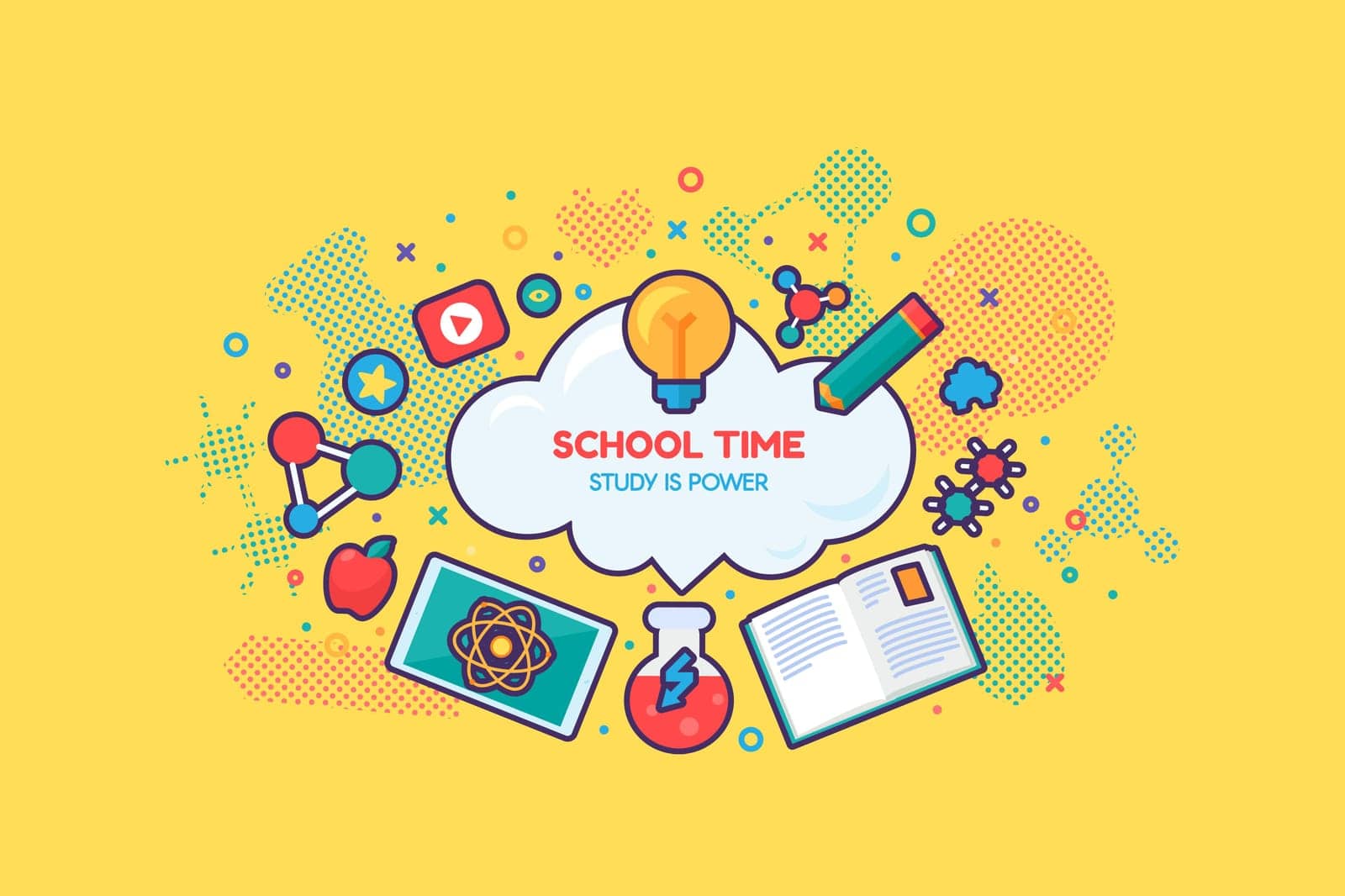 School online educational course banner vector by barsrsind