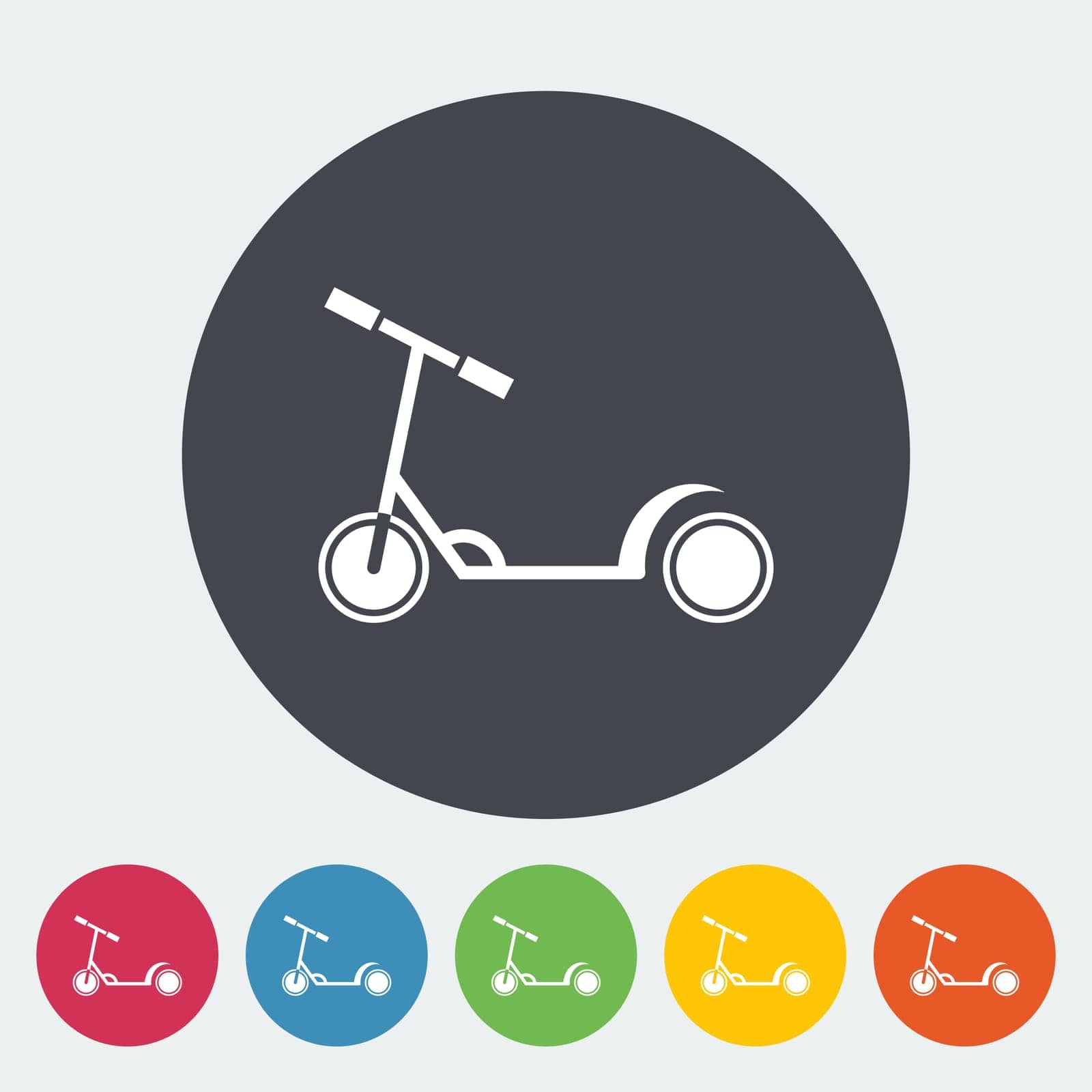 Scooter child icon. Flat vector related icon for web and mobile applications. It can be used as - logo, pictogram, icon, infographic element. Vector Illustration.