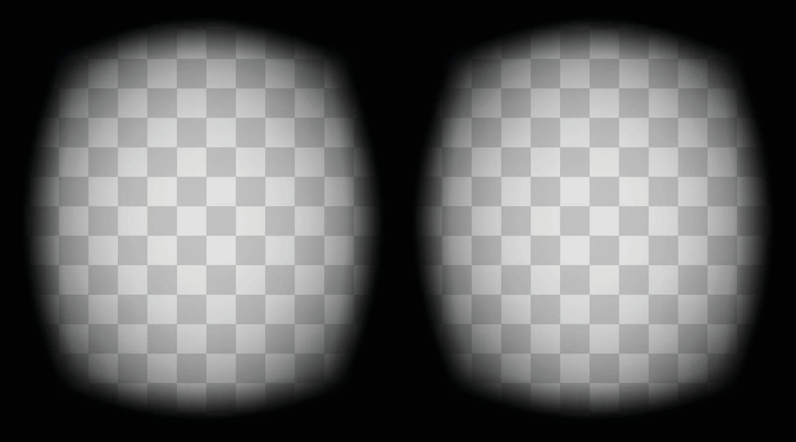 illlustration of vr goggles black frame with transparent grey white background