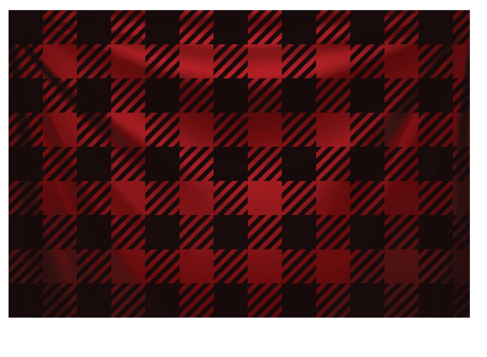 illustration of dark lumber red square textile background with creases