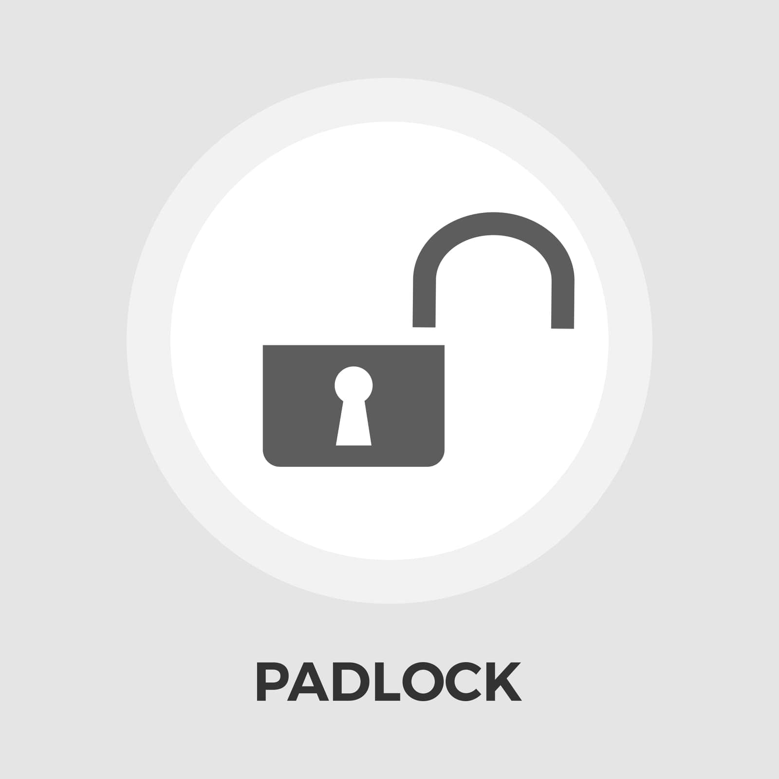 Padlock icon vector. Flat icon isolated on the white background. Editable EPS file. Vector illustration.