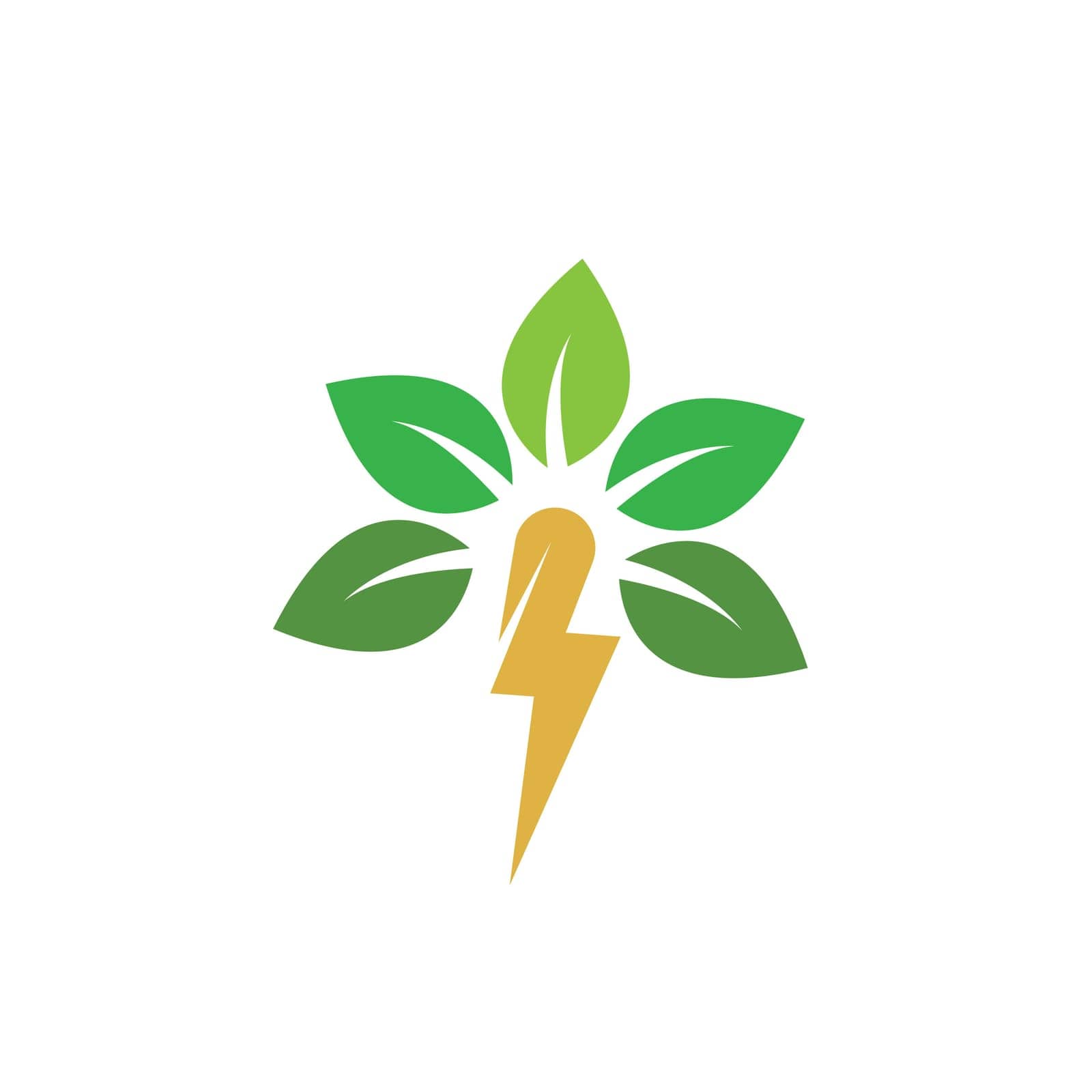 eco power energy icon vector concept design template web