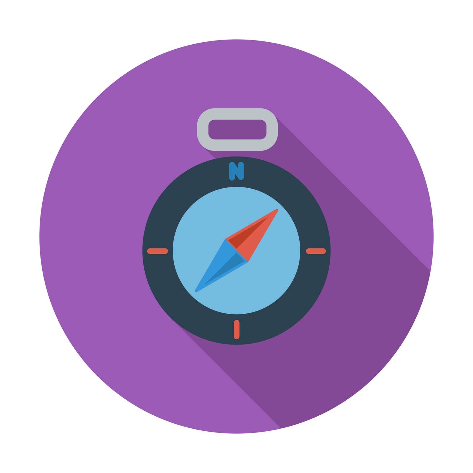 Compass. Flat vector icon for mobile and web applications. Vector illustration.