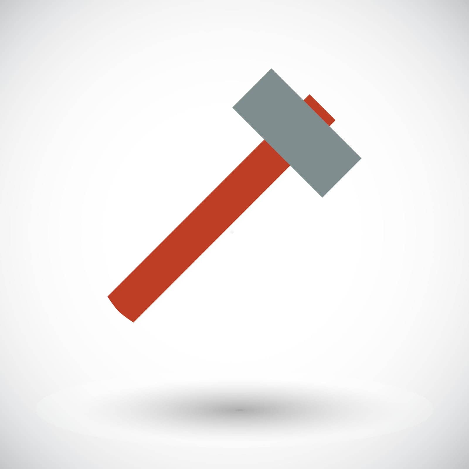 Hammer. Flat vector icon for mobile and web applications. Vector illustration.