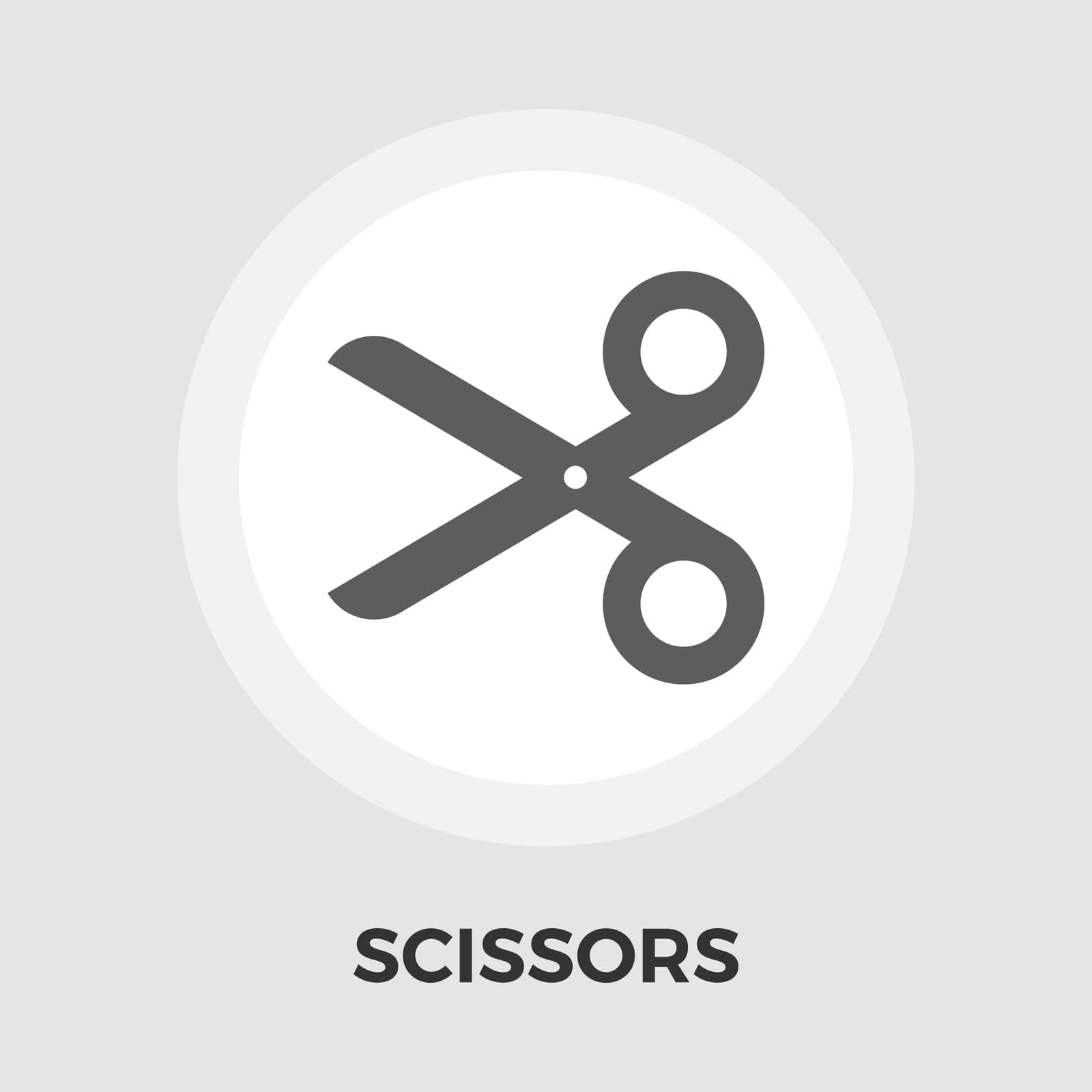 Scissors icon vector. Flat icon isolated on the white background. Editable EPS file. Vector illustration.