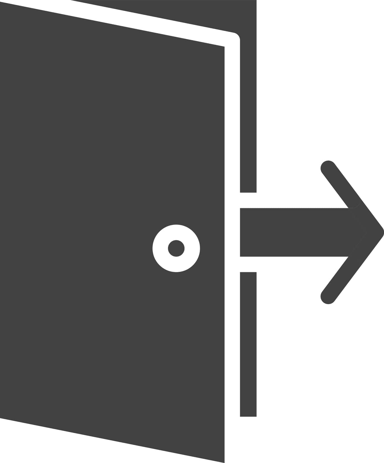 Exit Door Icon image. Suitable for mobile application.