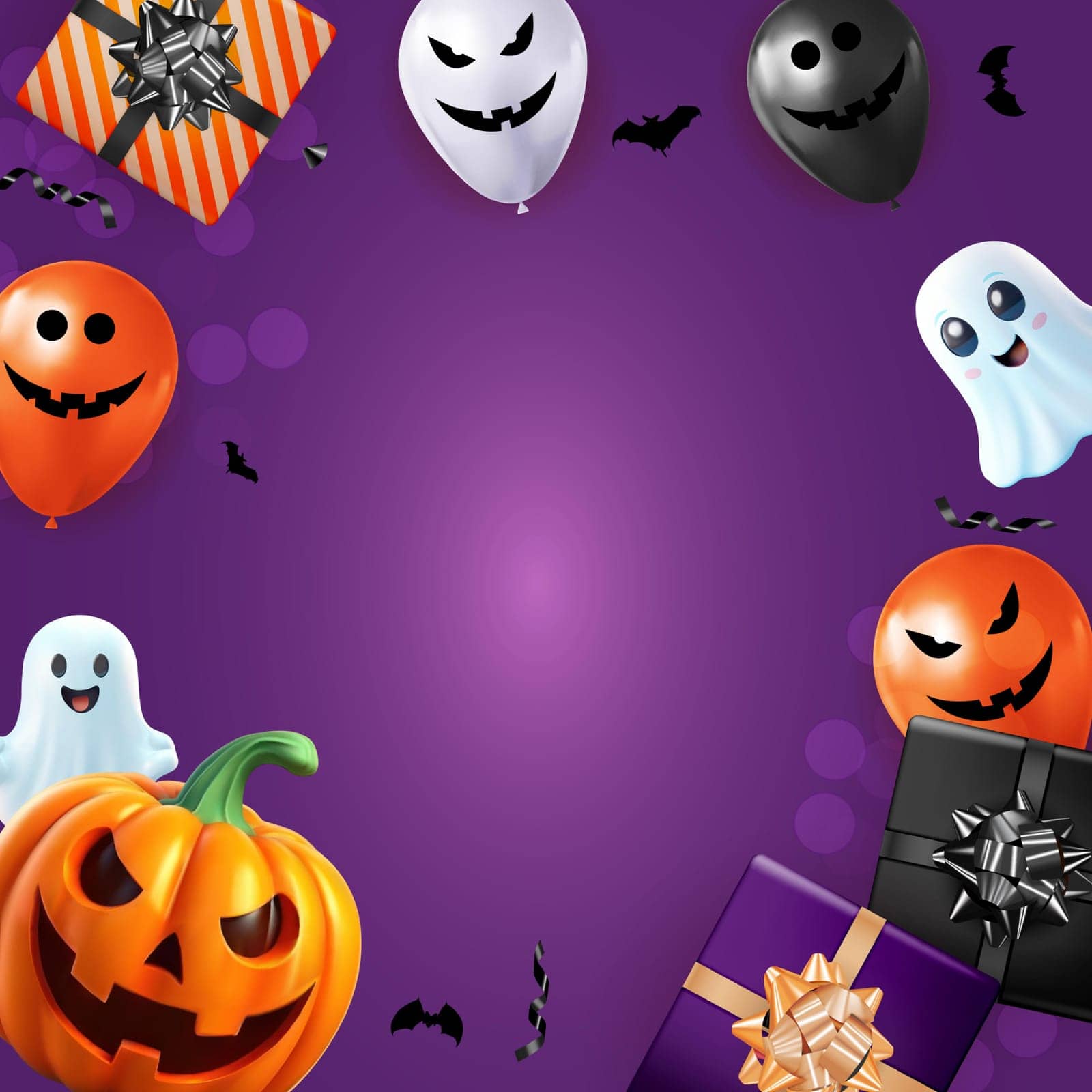 Halloween Spooky Background. Vector Illustration by yganko