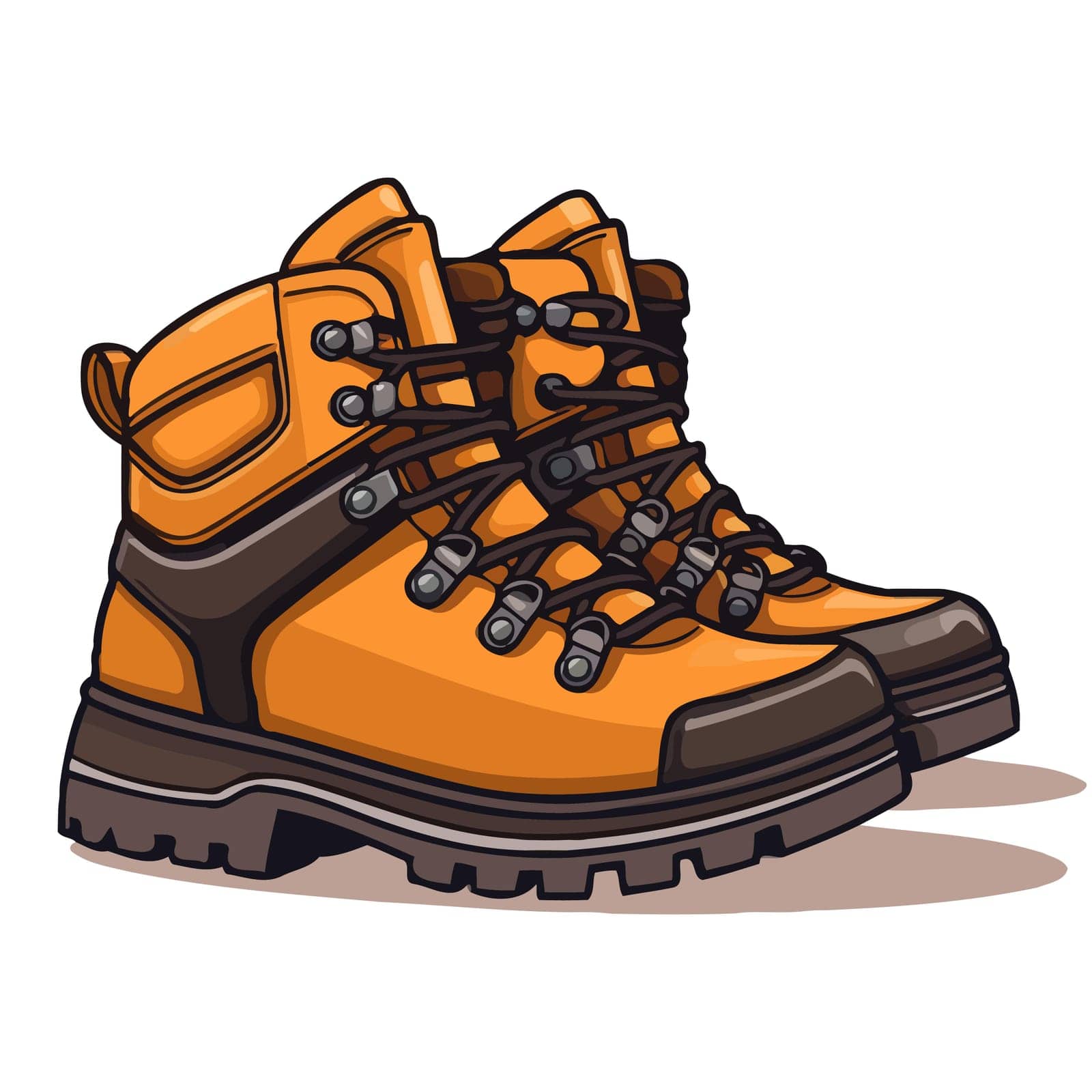 Boots image. Hiking boots image isolated. Vector illustration. Generated AI