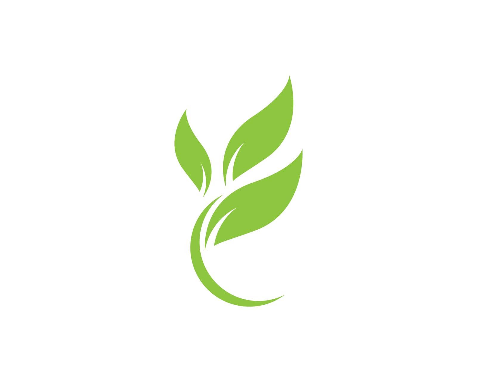 Logos of green leaf ecology nature element by awk