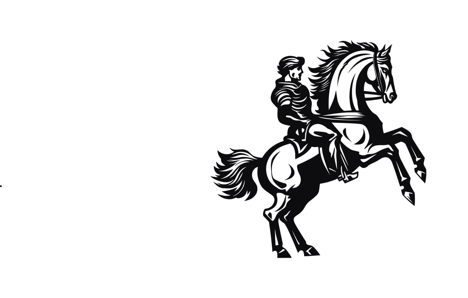 man riding a horse silhouette