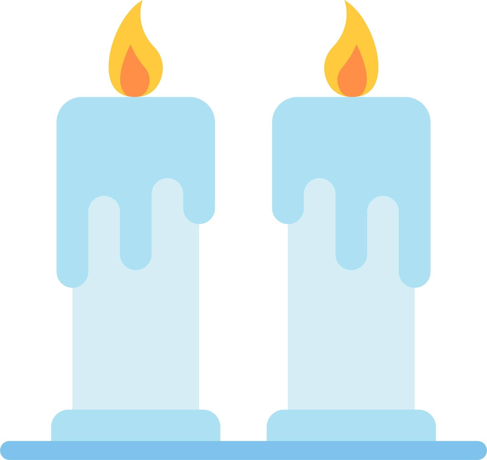 Candles Icon image. Suitable for mobile application.