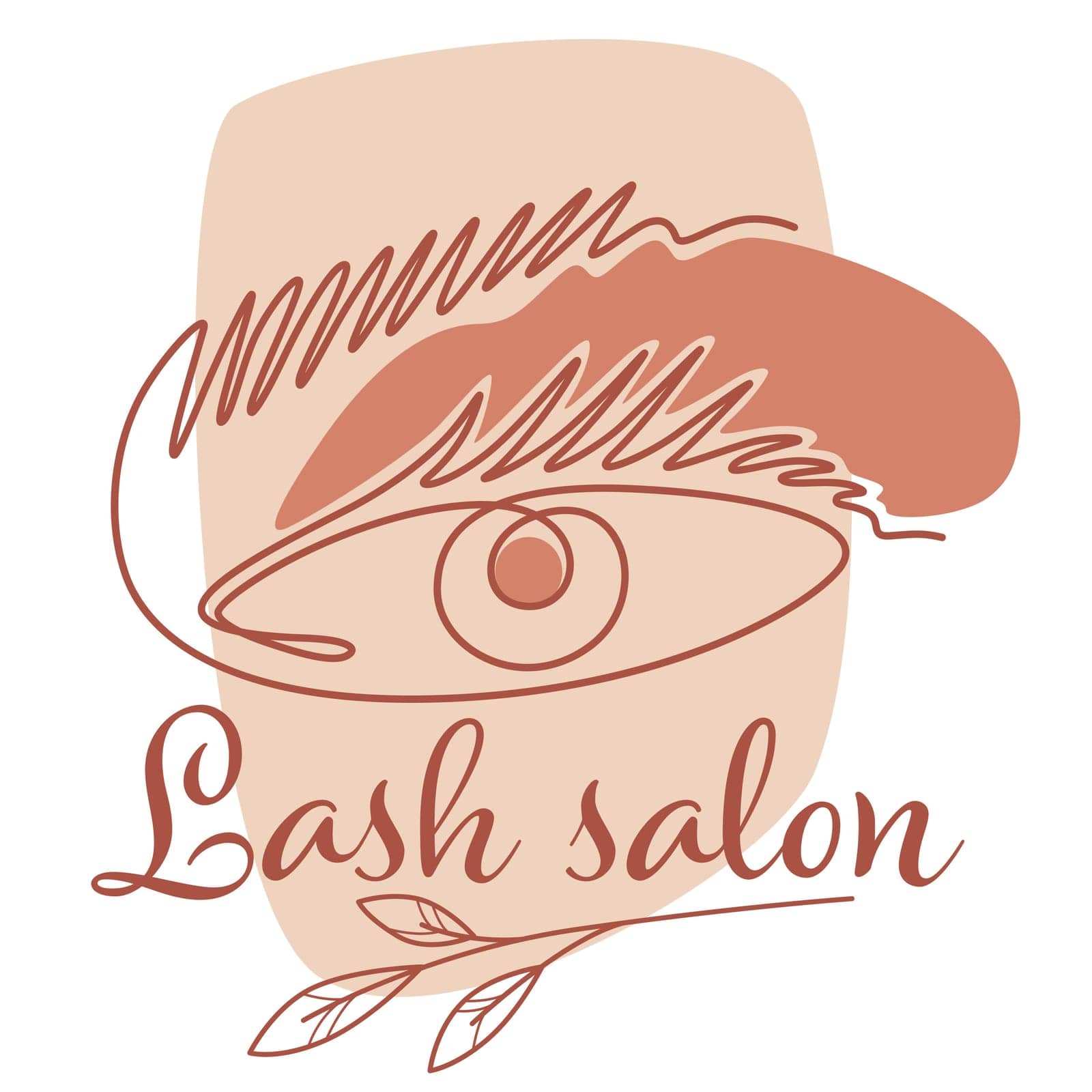 Lash salon and care of eyelashes and brows vector by Sonulkaster