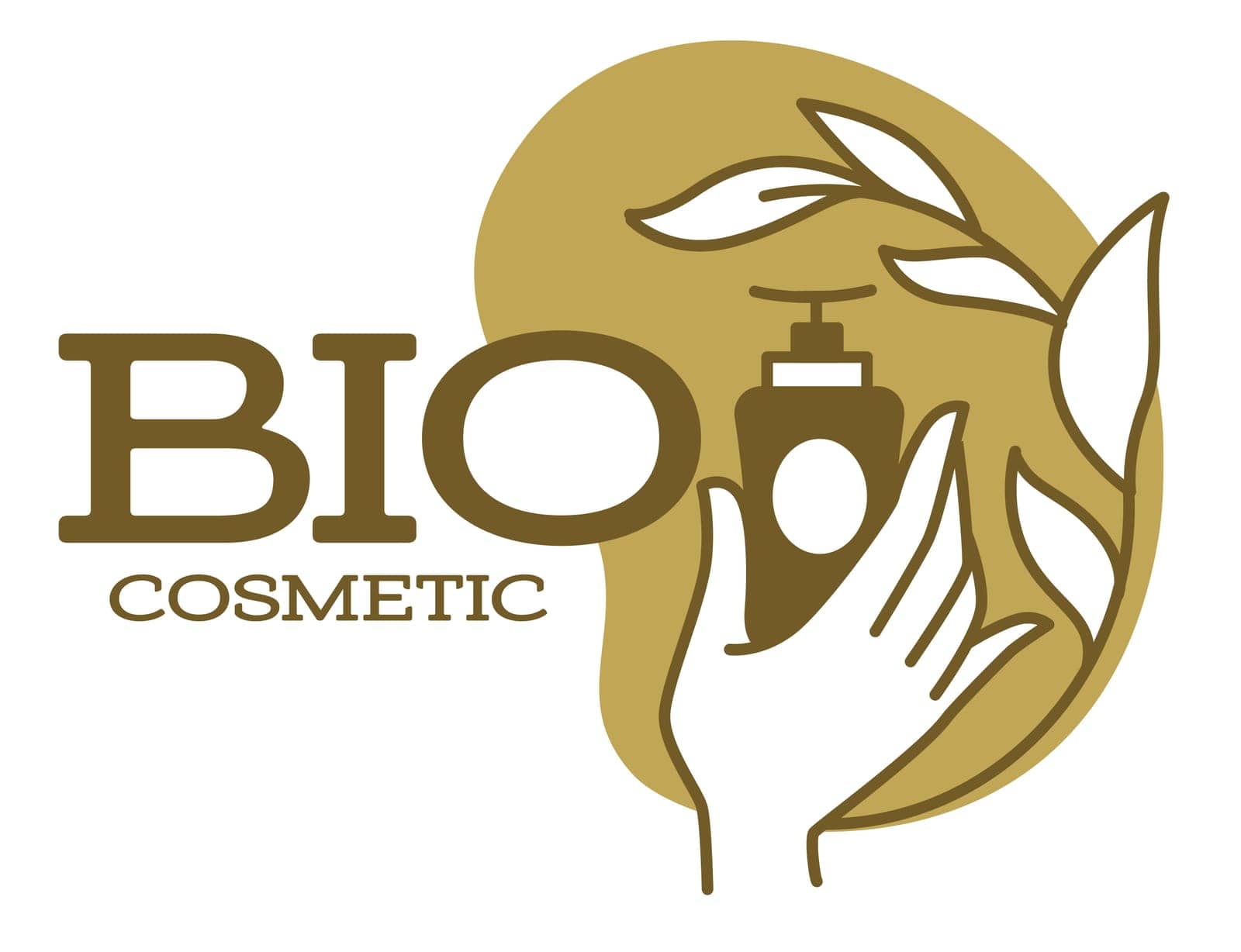 Bio cosmetics with useful ingredients label vector by Sonulkaster