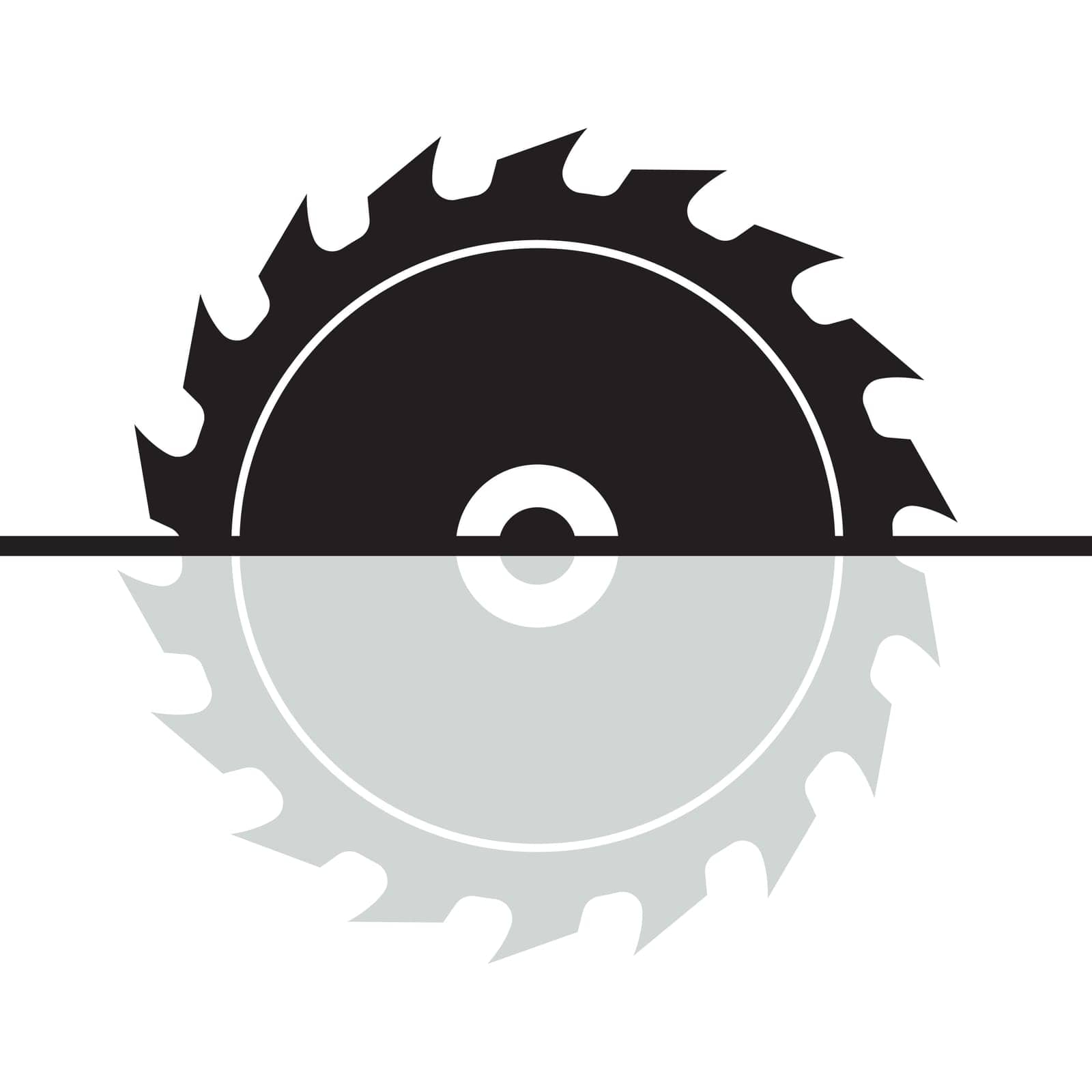 Circular saw vector icon illustration sign for web and design