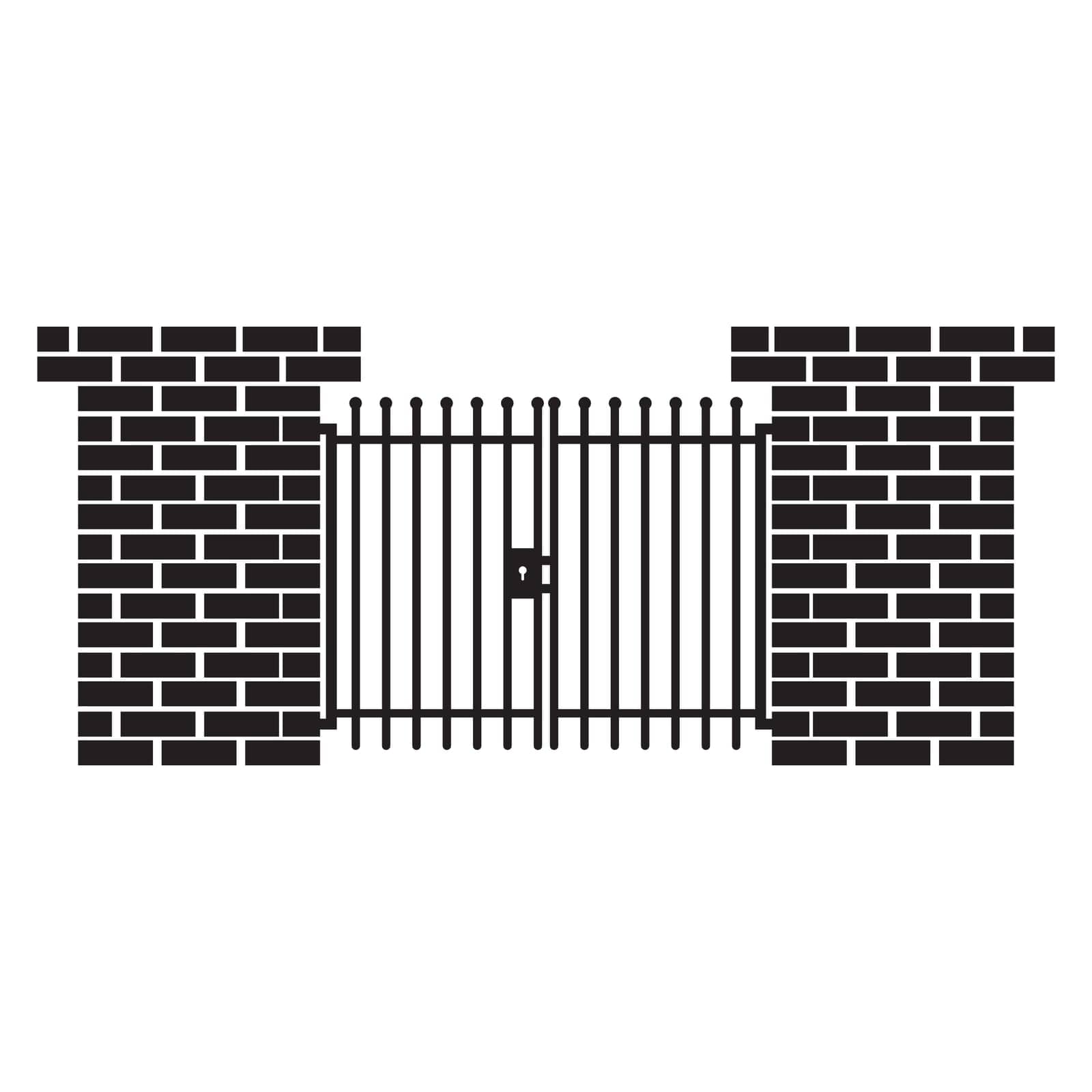 Gate icon vector illustration symbol design