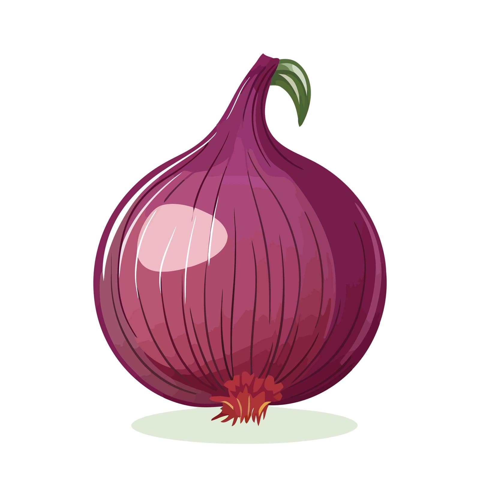 Onion icon. Onion image isolated. Onion sign in flat design. Vector illustration
