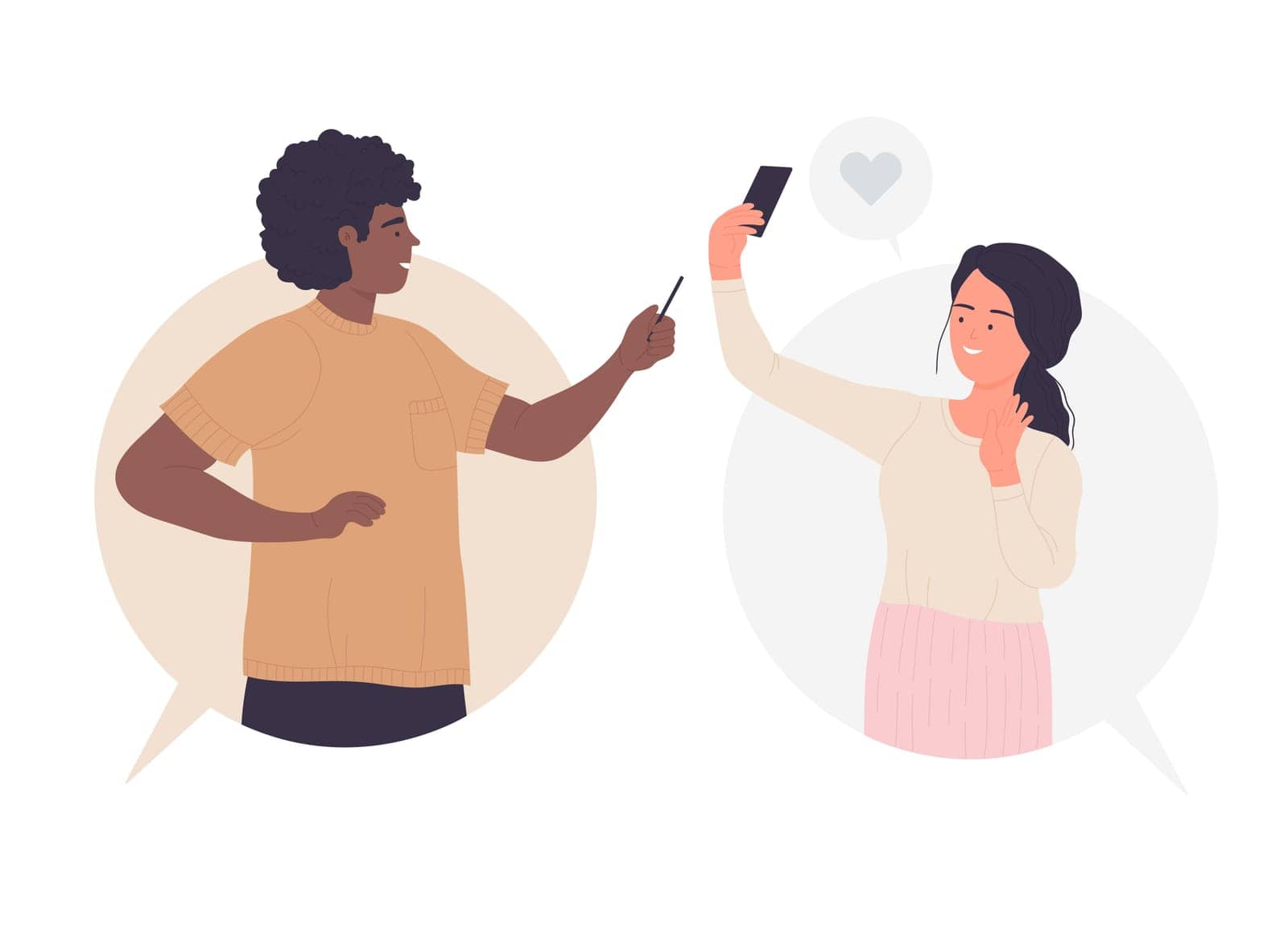 Online vlogging activity. Posting personal content, social media audience vector illustration