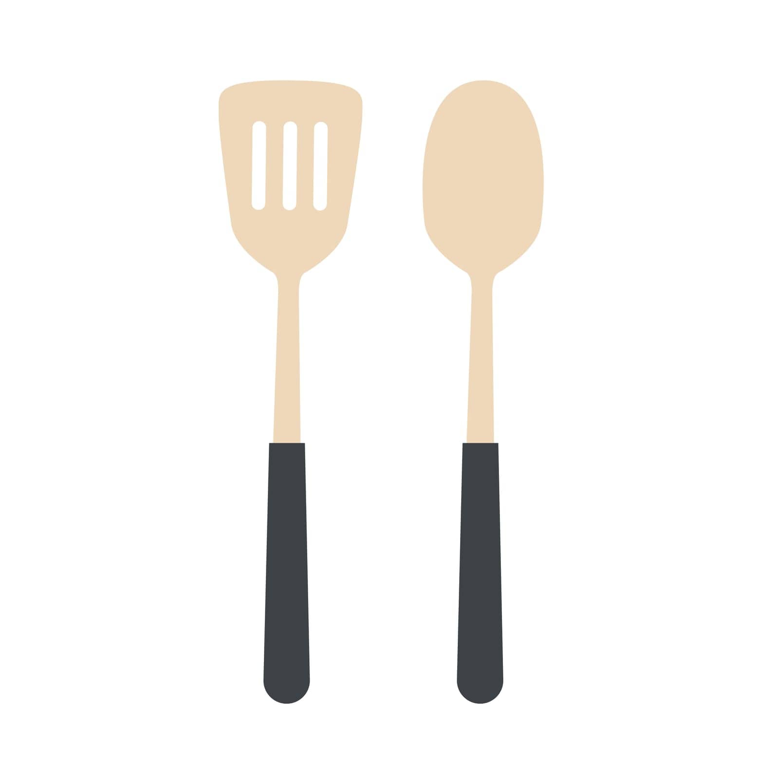Kitchen food utensils. Food preparing tools, cooking instruments vector illustration