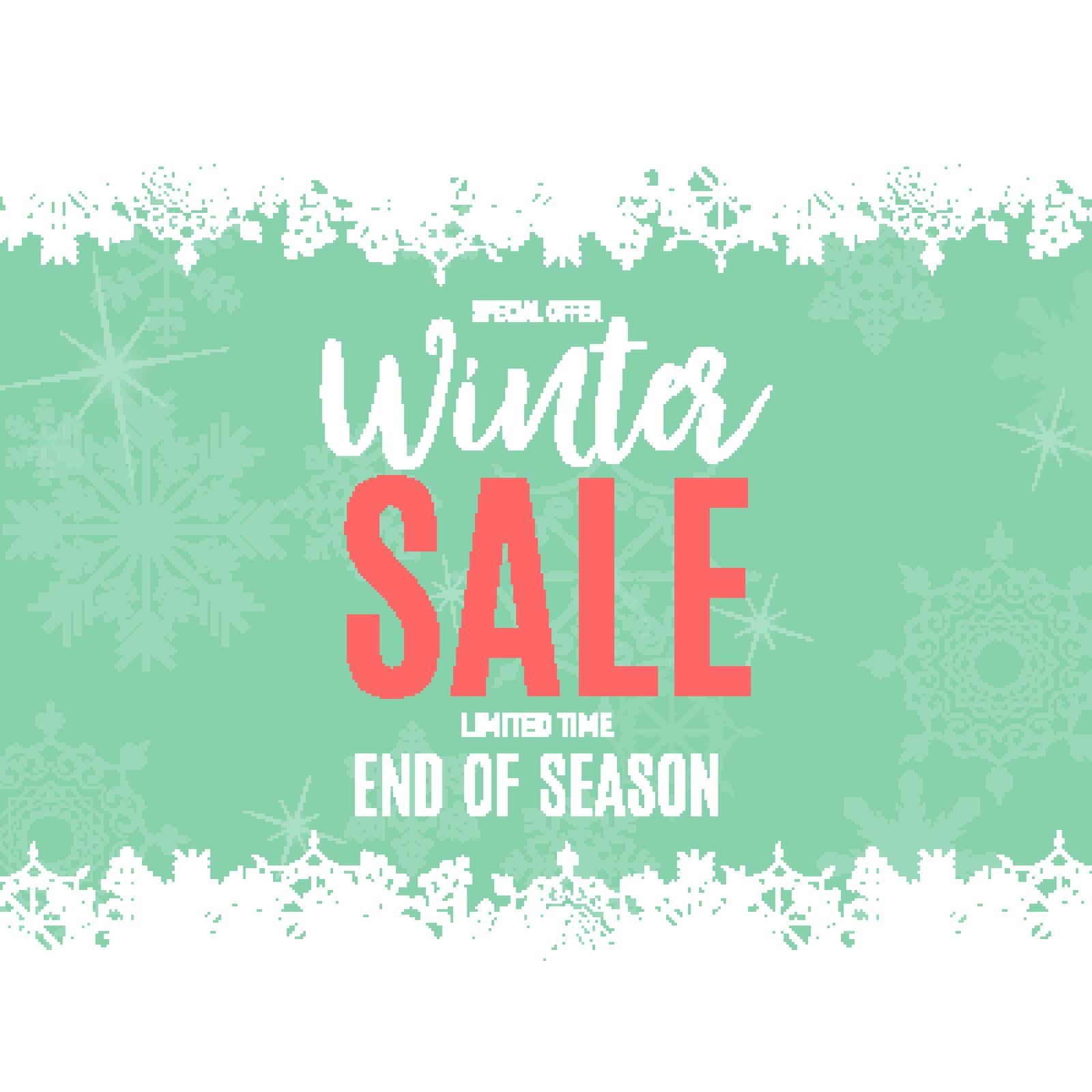 End of Winter Sale Background, Discount Coupon Template. Vector Illustration by yganko