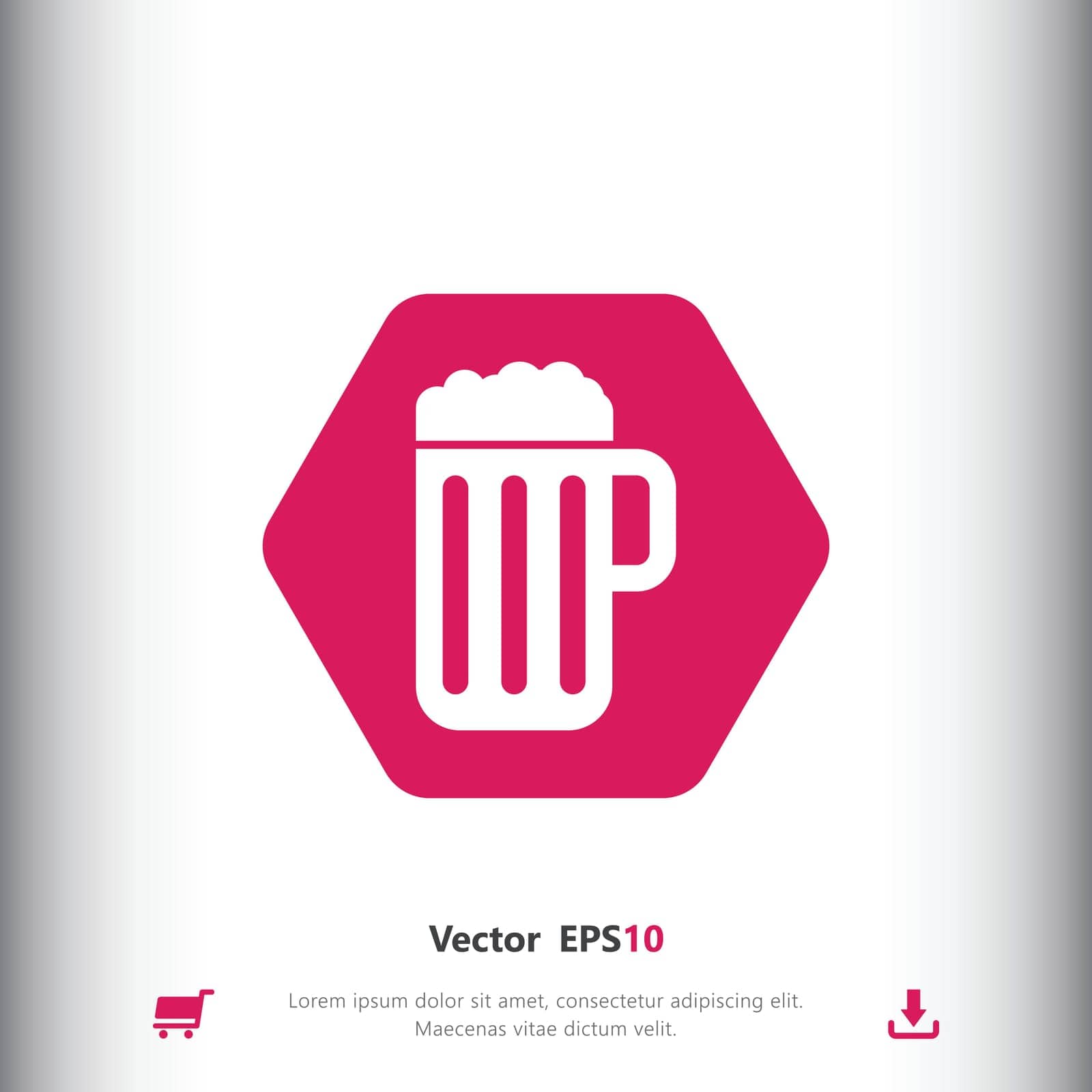beer icon, sign icon, vector illustration. beer symbol. flat icon. flat design style for web and mobile.