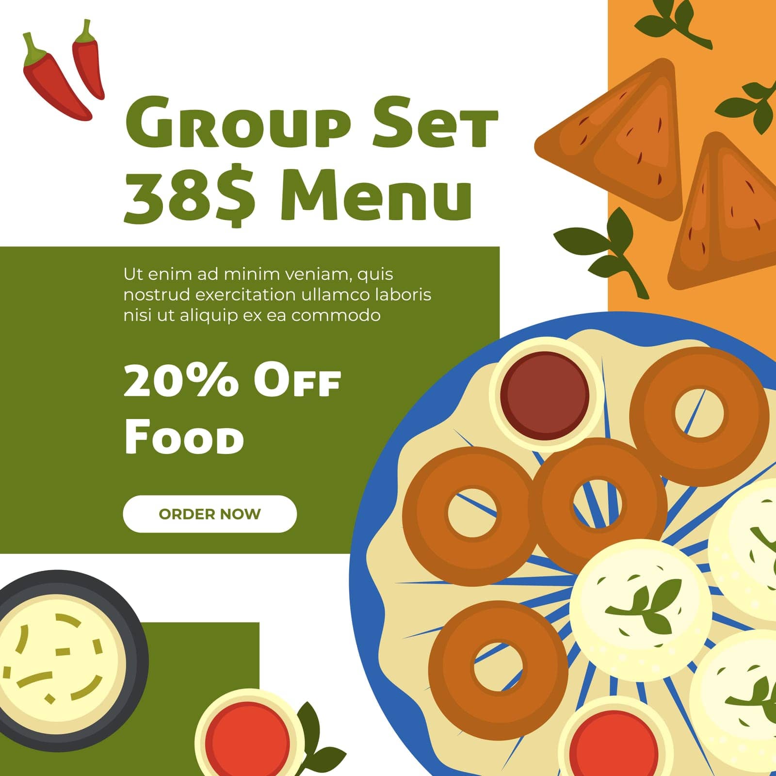 Group menu set discounts on food and dishes vector by Sonulkaster