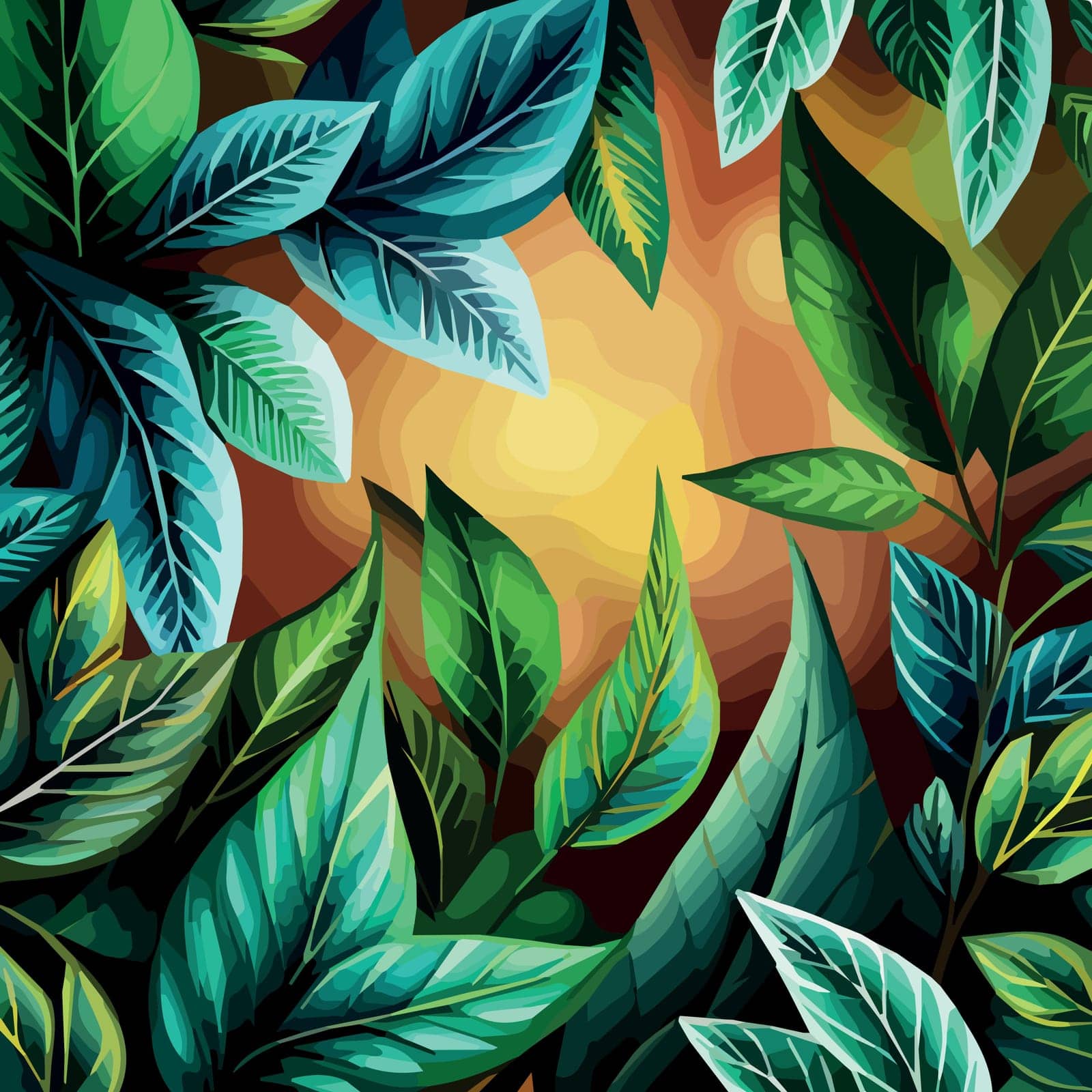 Foliage nature background leaves texture, colorful plants macro shot leaf, close shot, .vector illustration. by EkaterinaPereslavtseva