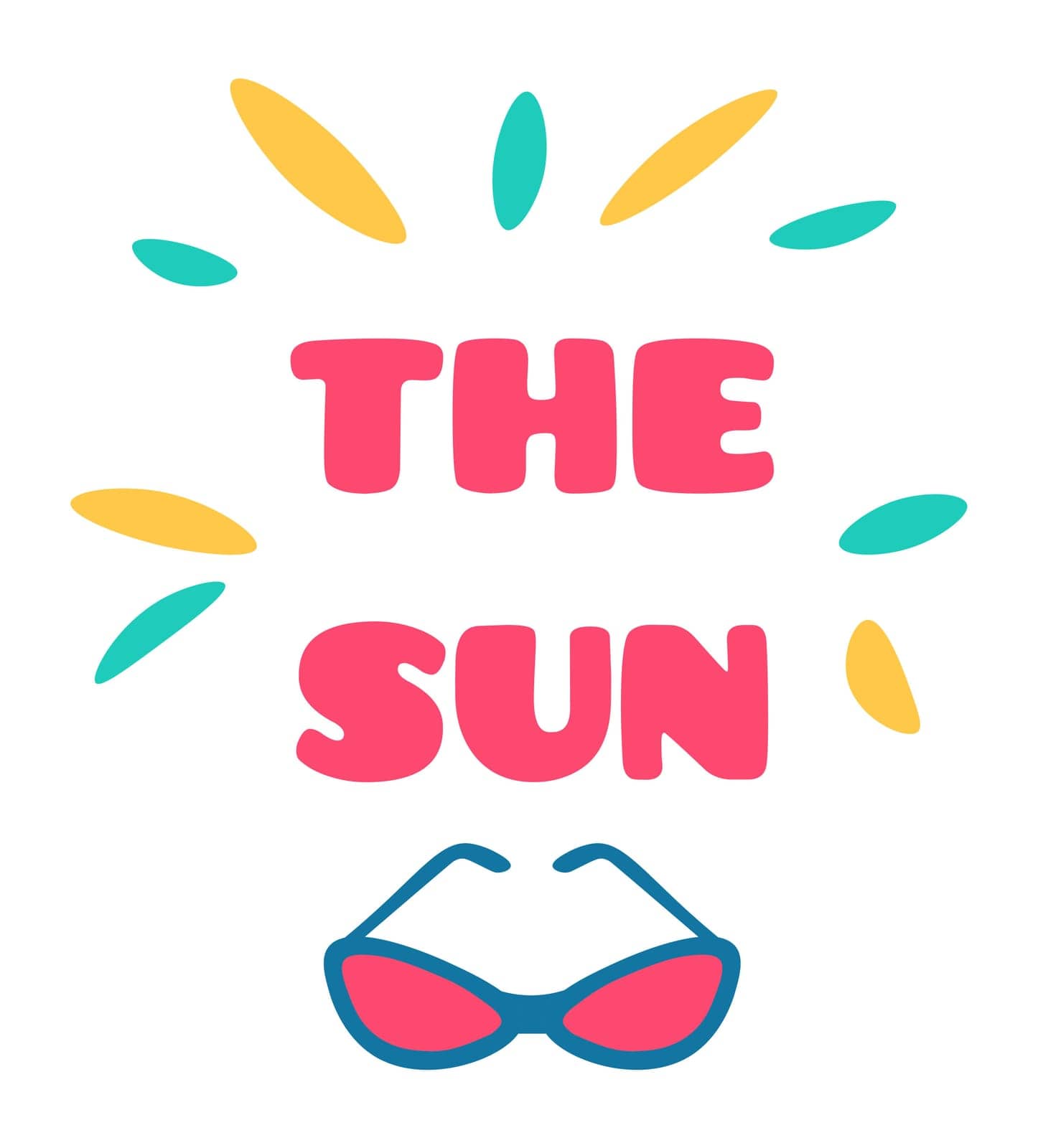 Sun sunglasses protecting eyes from sunshine, isolated decorative sticker. Stylish accessories for women and men, classic view and look for outfit. Season beach vacation. Vector in flat style