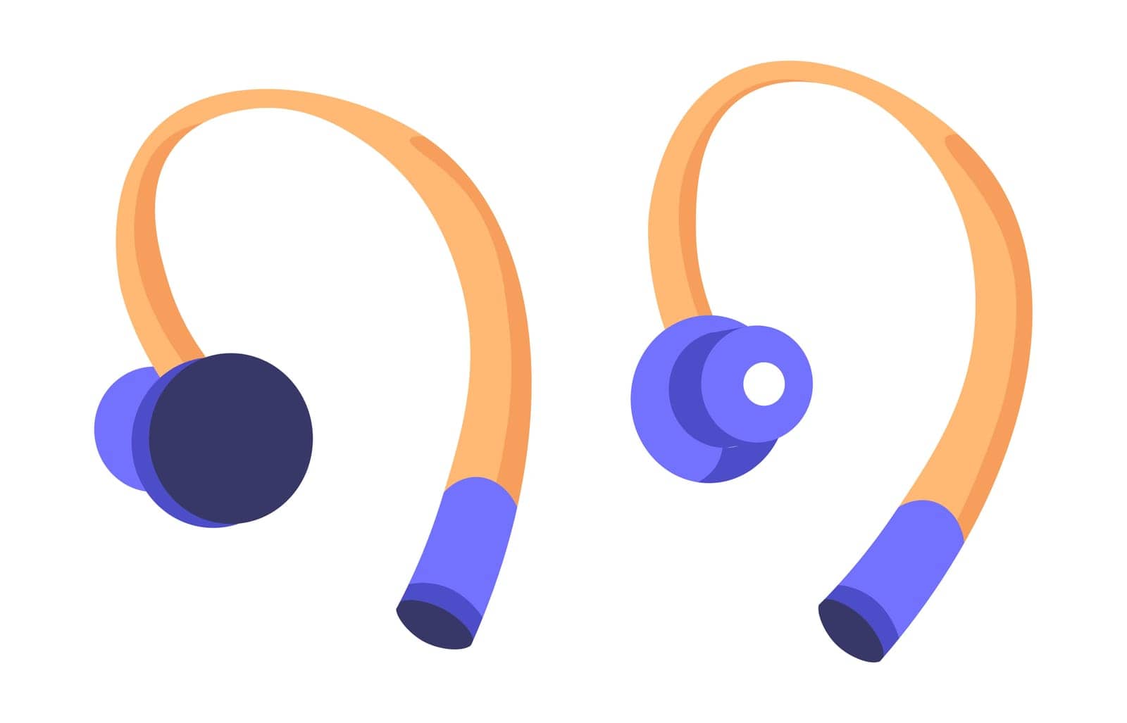 Headphones with no wires for sports workout vector by Sonulkaster