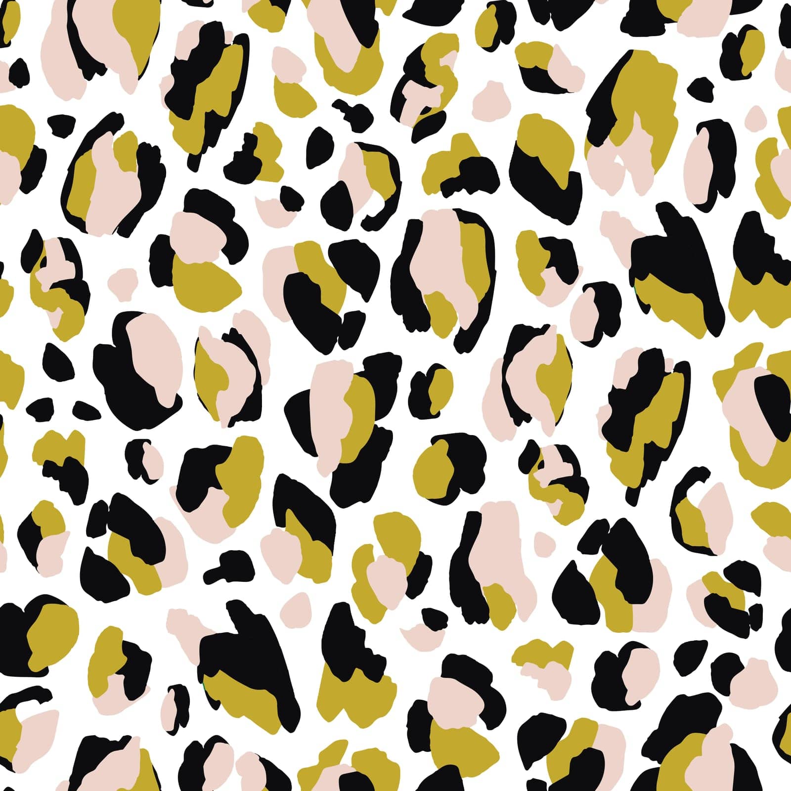 Seamless animal pattern with leopard dots . Creative fashion texture for fabric, wrapping, textile, wallpaper, apparel. Vector illustration by solmariart