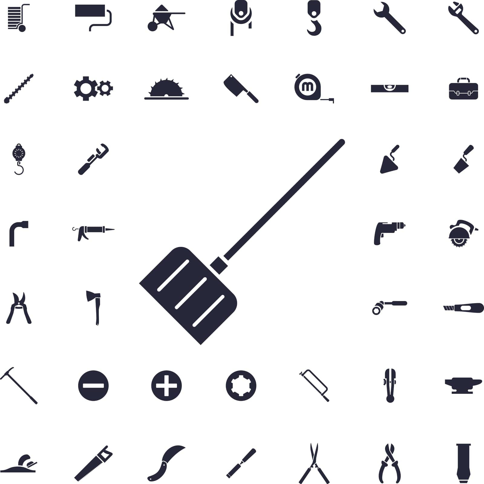 symbol,steel,dig,gardening,icon,sign,shovel,winter,ice,manual,digger,remove,blade,freeze,lifting,excavation,vector,hand,hardware,handtool,work,equipment,handle,spade,tool,hole,snow,shoveling,removal,ground,illustration,carry by ogqcorp