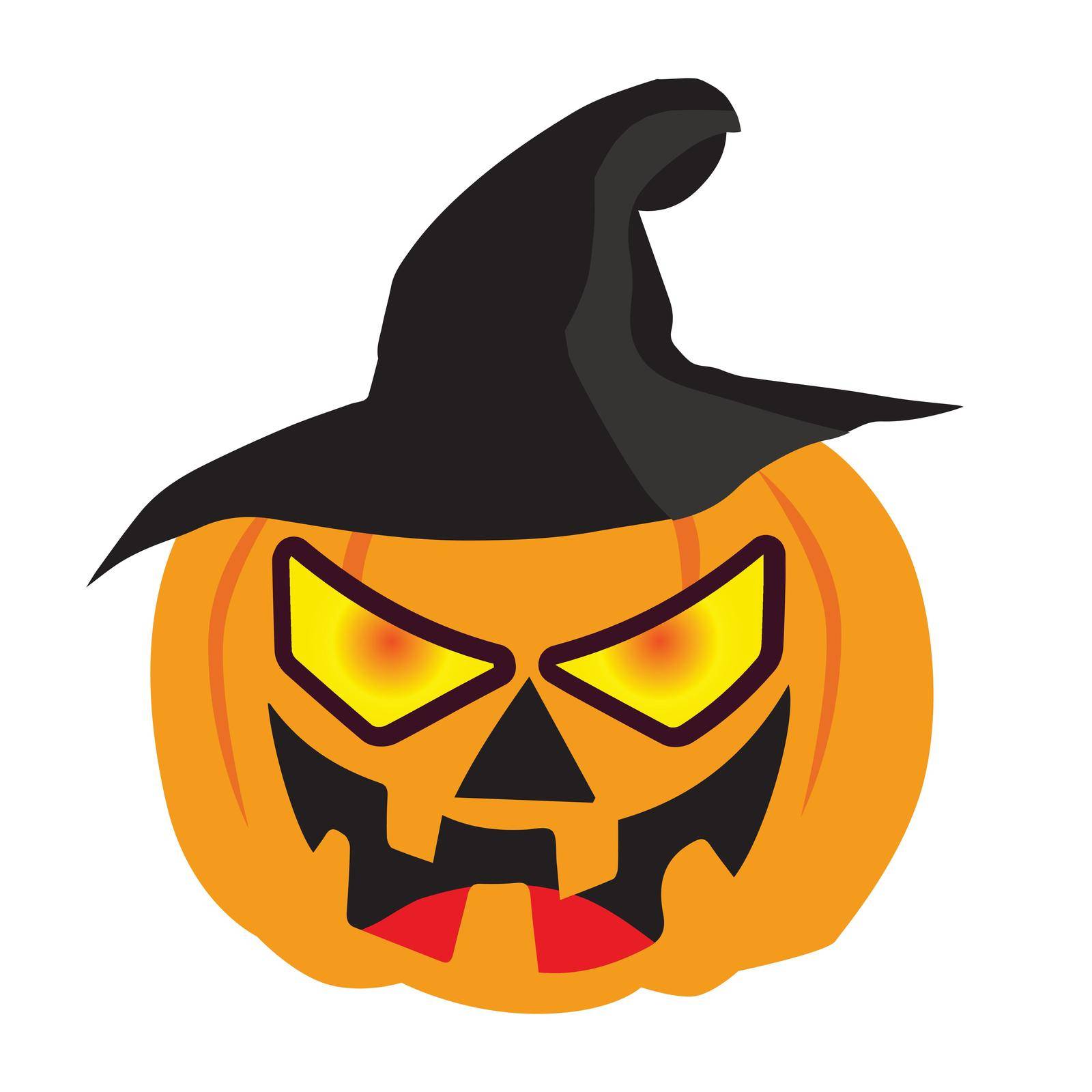 Halloween spooky elements. Cartoon halloween spooky evil silhouettes by Photographeeasia