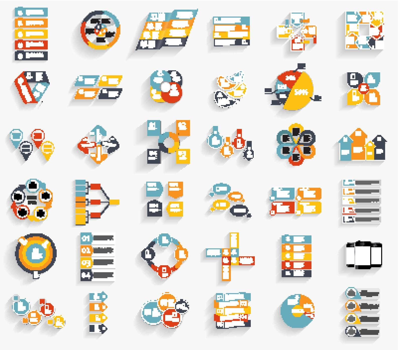 Collection of Infographic Templates for Business Vector Illustration by yganko