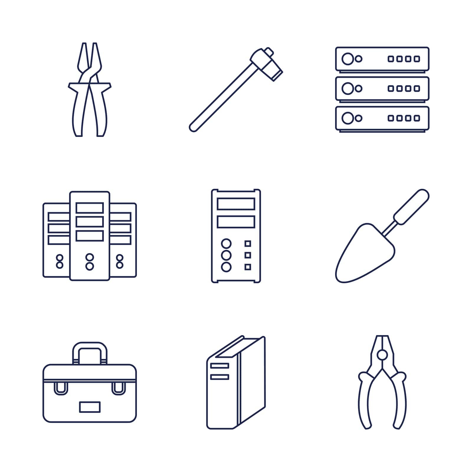 symbol,repair,server,backup,access,hammer,hosting,concept,icon,sign,isolated,remote,network,professional,computer,modern,fix,web,design,pliers,lock,construction,connection,vector,hardware,trowel,set,business,work,metal,equipment,cpu,technology,tool,system,background,toolbox,garden,information,illustration,device,internet,object