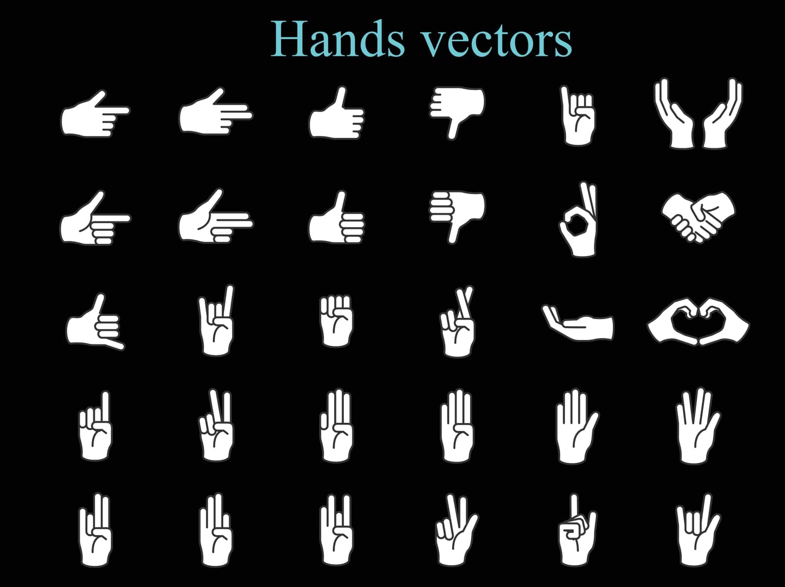 we are providing different types of hands vectors
