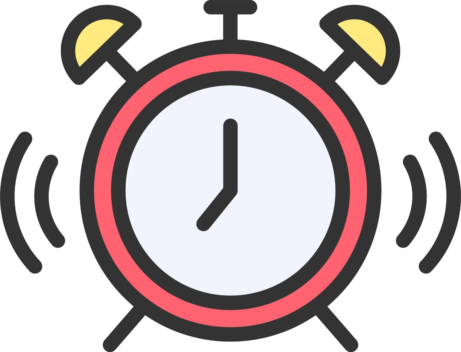 Alarm Clock Icon Image. by ICONBUNNY