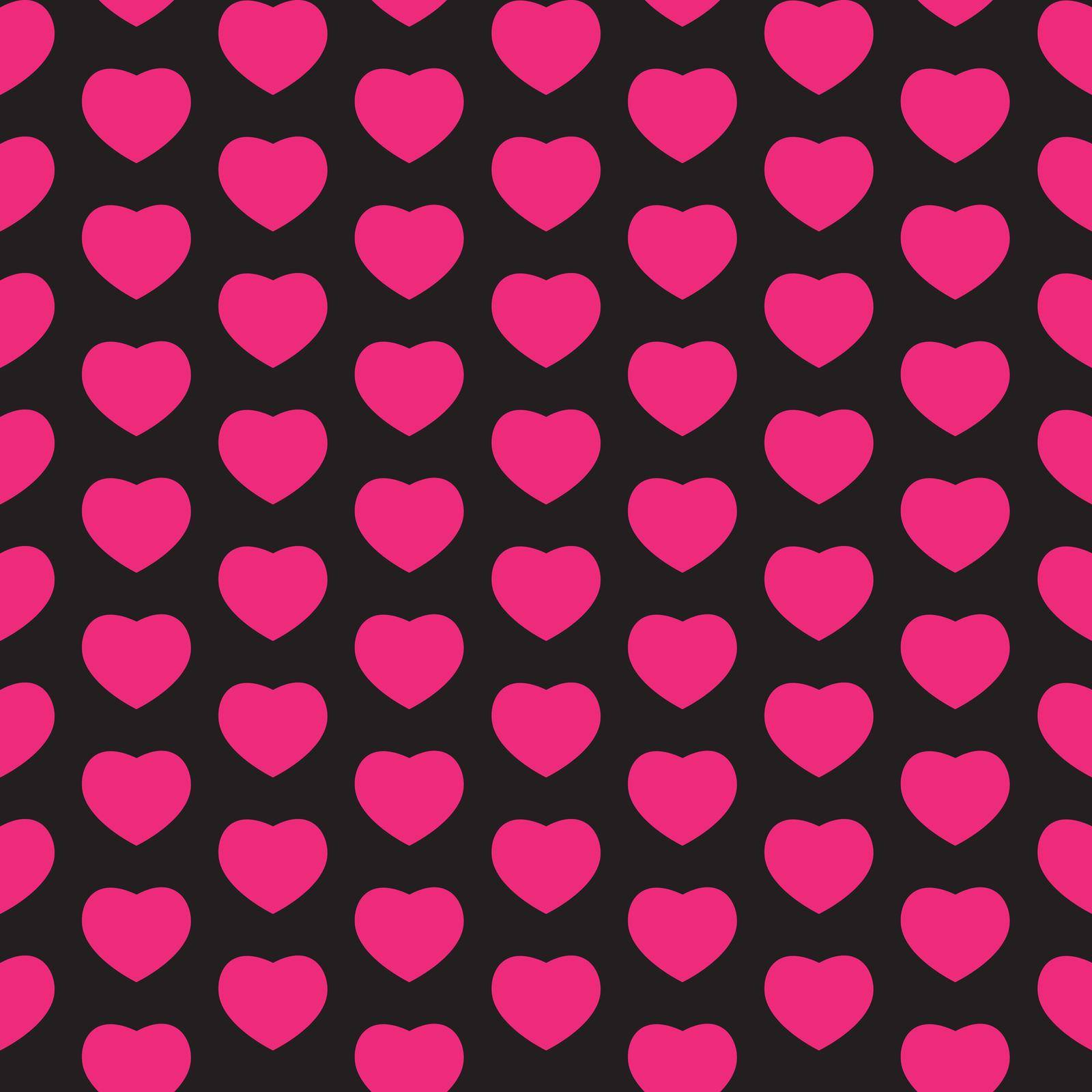 Heart Love Seamless Pattern Background Vector Illustration by yganko