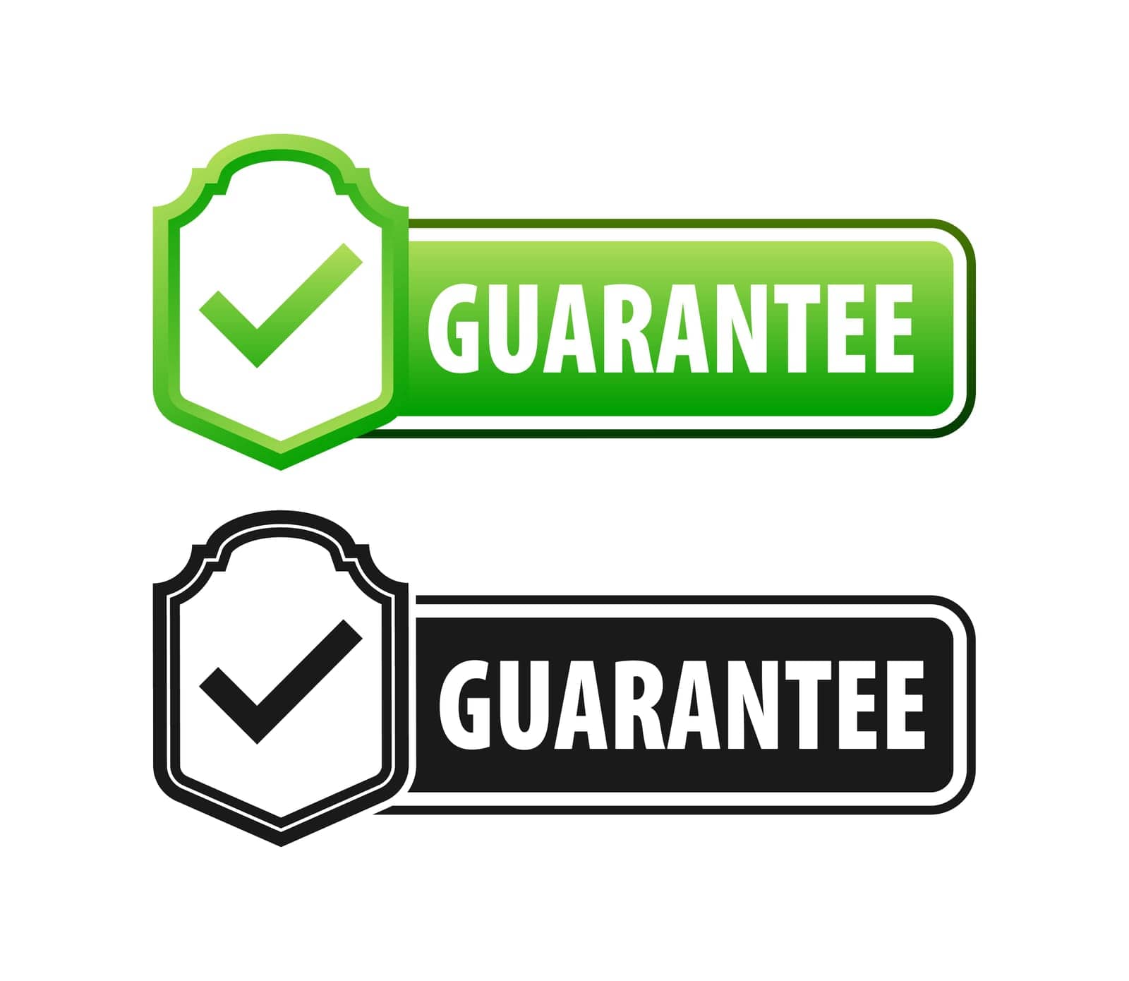 Guarantee sign. Quality assurance, Reliability and confidence in every purchase. Vector illustration