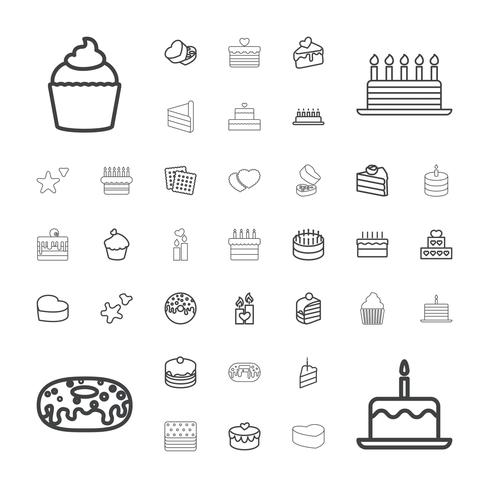 birthday,symbol,icon,sign,isolated,box,holiday,cookies,white,slice,cake,design,donut,of,lock,vector,decoration,graphic,set,cookie,bakery,one,delicious,muffin,food,heart,with,celebration,traditional,dessert,piece,background,candle,illustration,sweet,cupcake