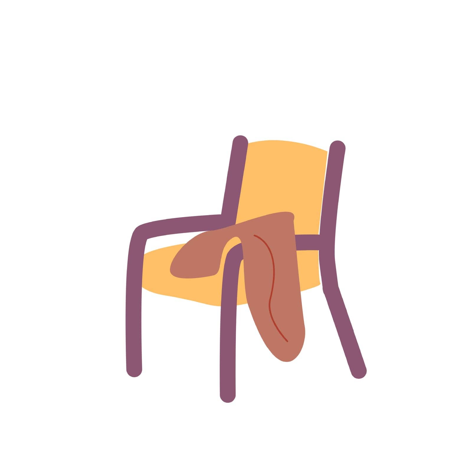 Comfortable chair for home office or school. Cartoon vector illustration