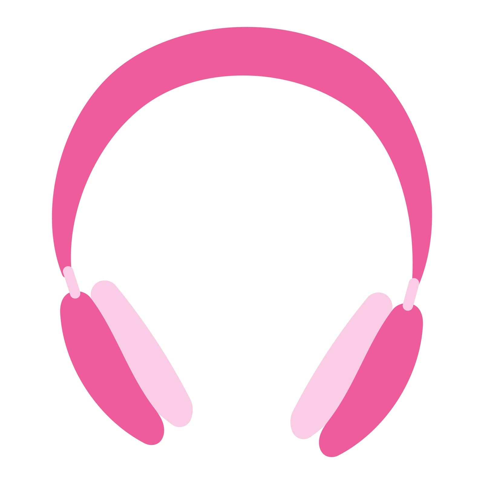 barbicore headphones pink warm doll girl accessory icon element vector illustration