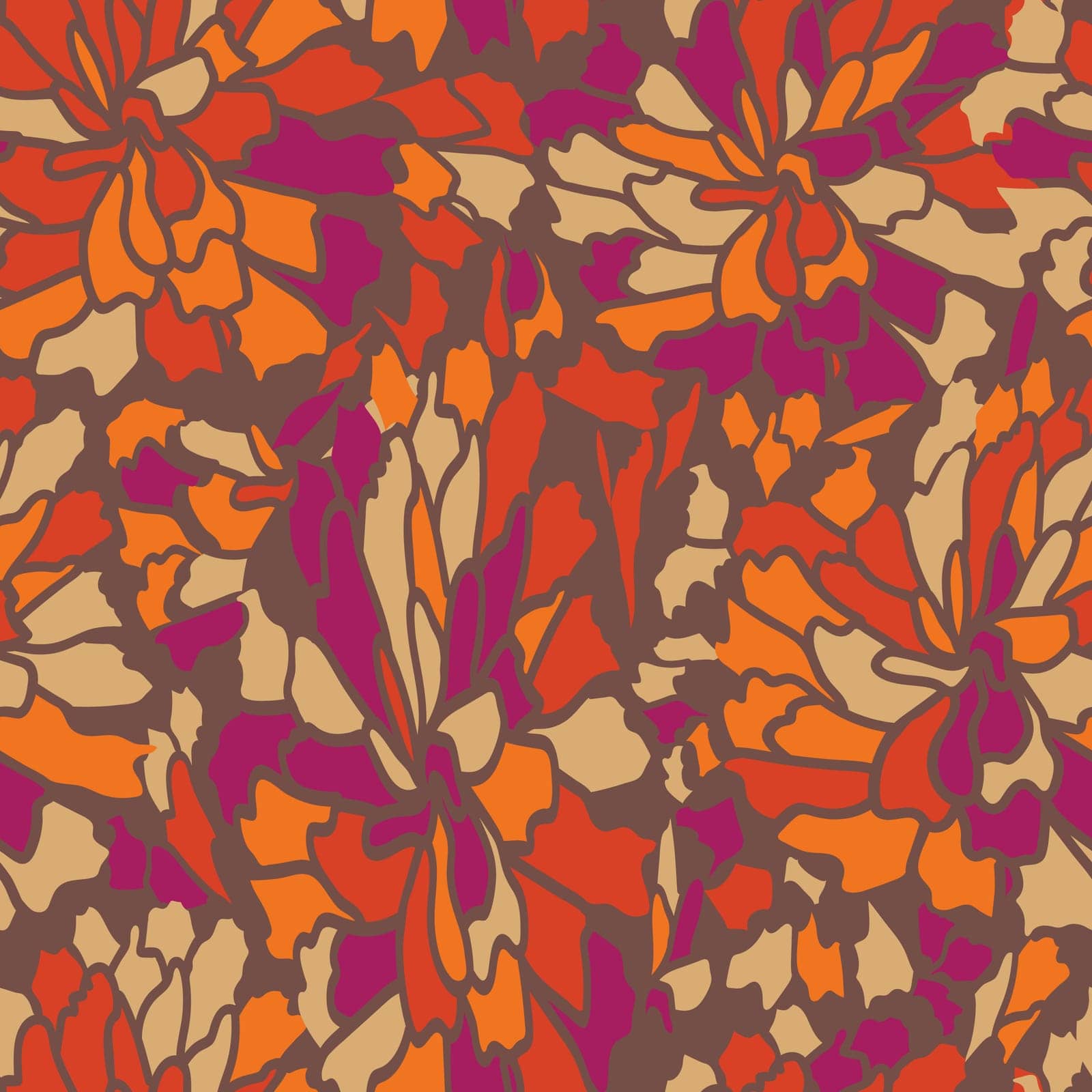 Contemporary floral seamless pattern by Deepika_Praveen