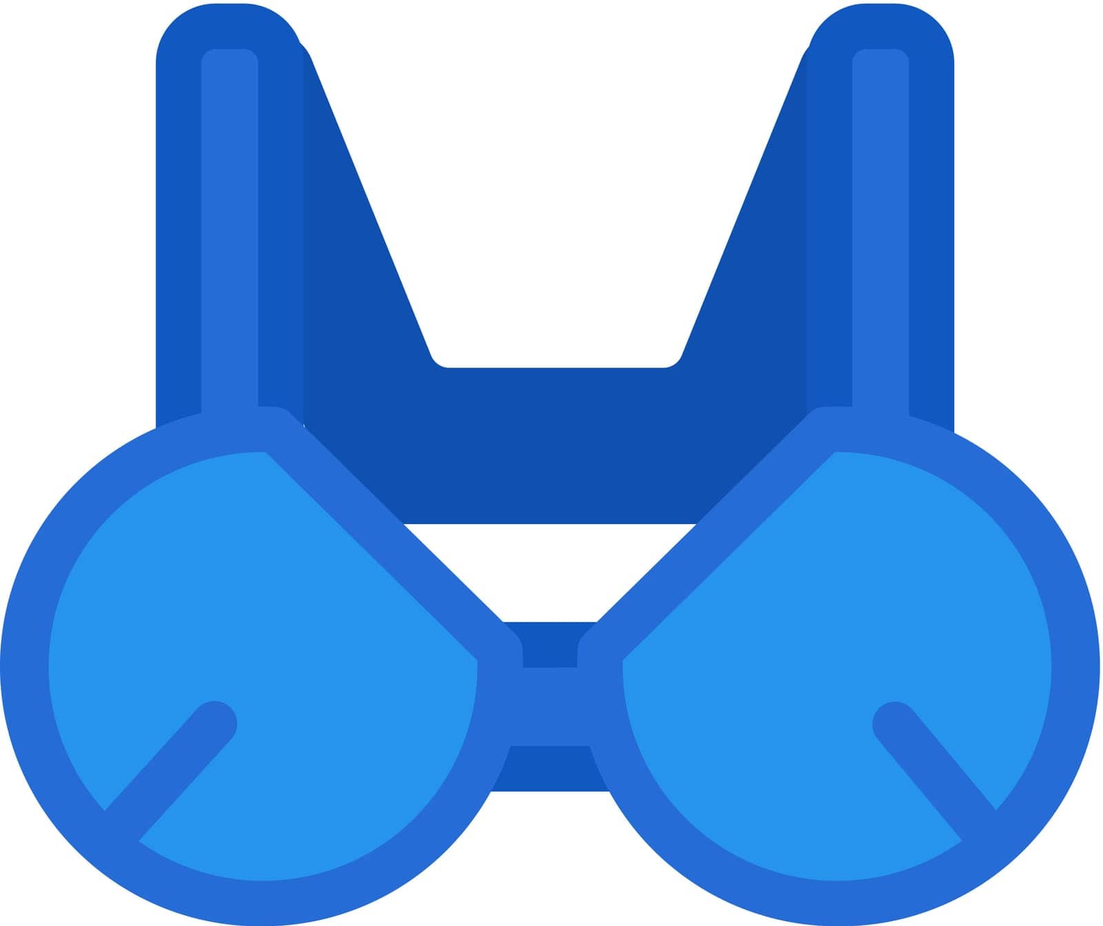 Clothes Flat Color Strapless Bra Pictogram by barsrsind