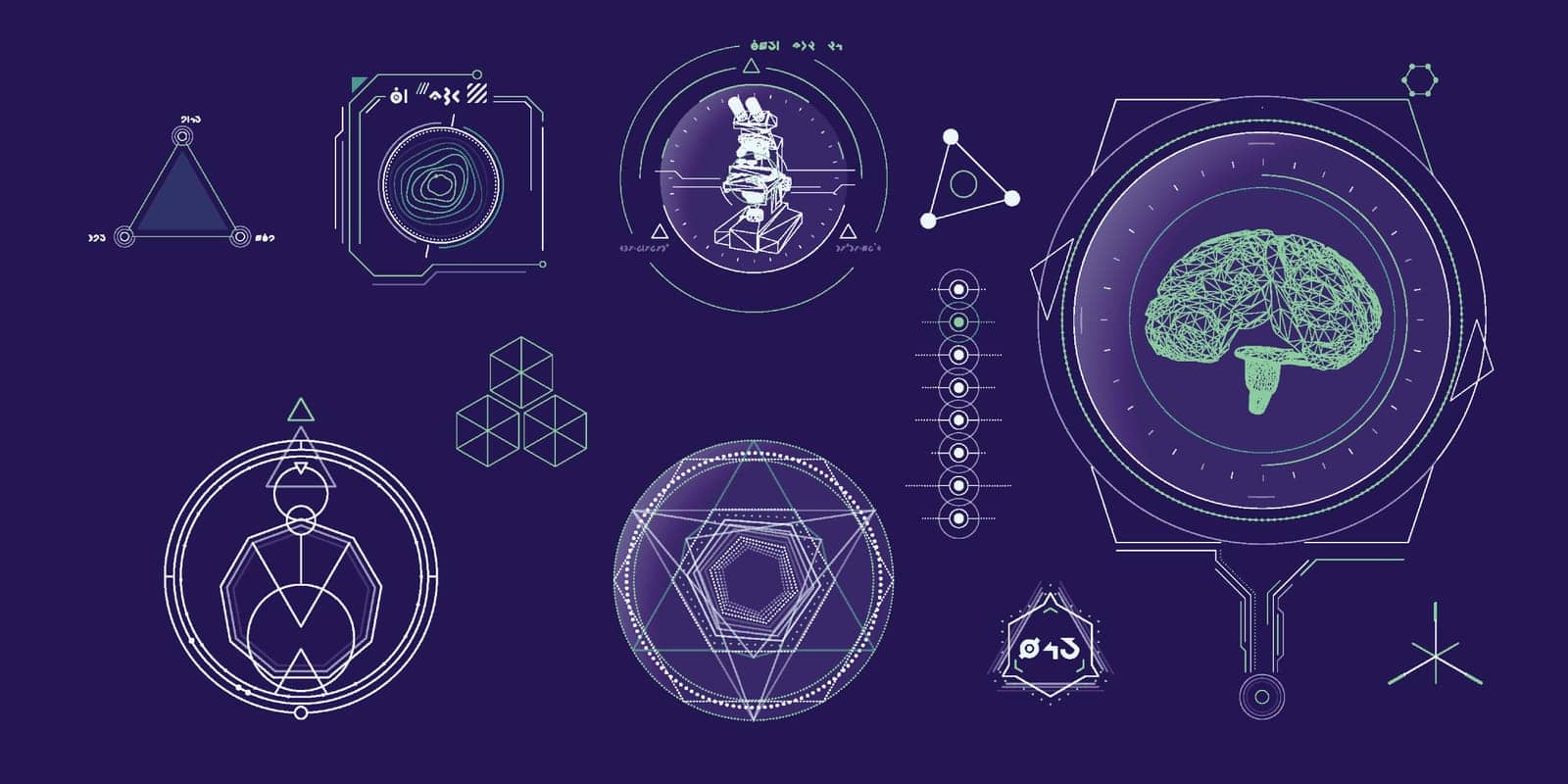 Circular vector infographic elements for sci-fi interface. by ConceptCafe