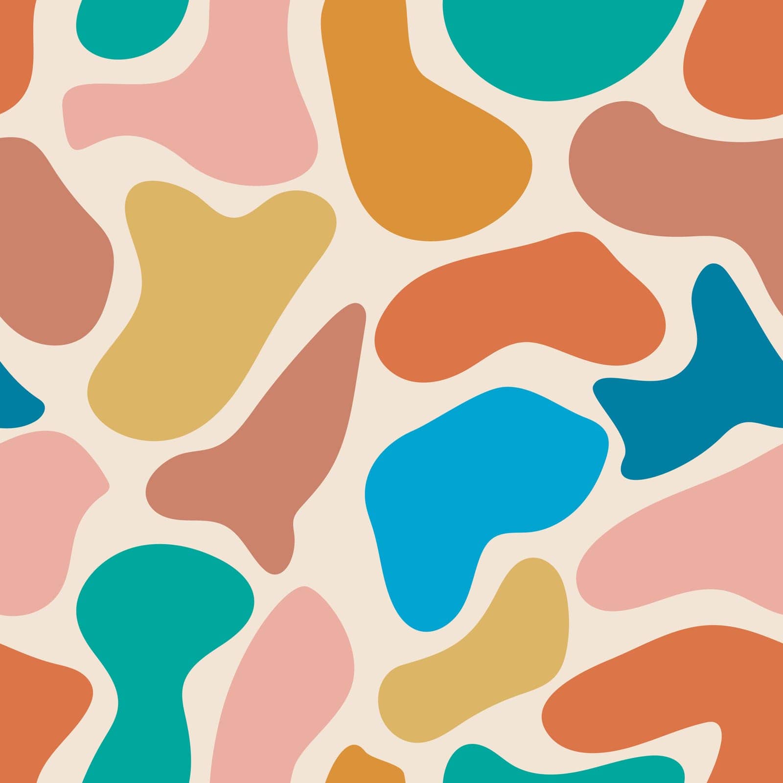 Naive playful abstract shapes seamless pattern by TassiaK