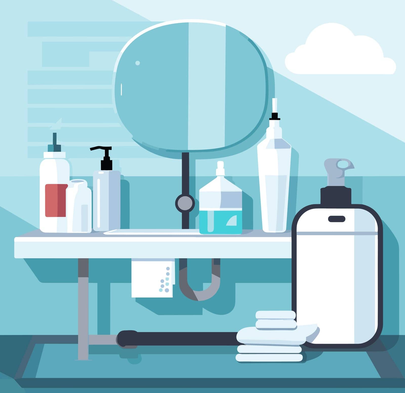 Laundry room vector illustration by gcm