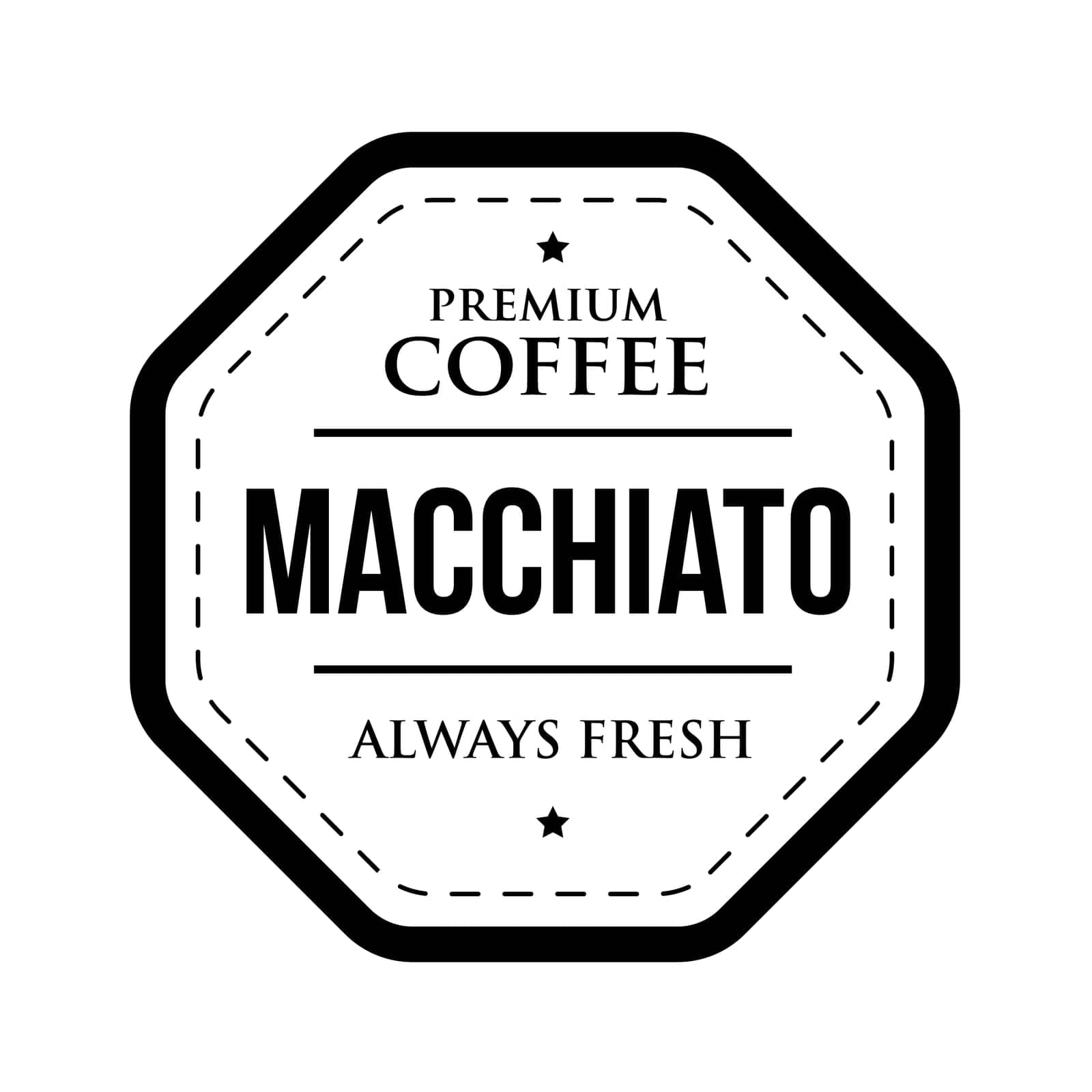 Coffee Macchiato vintage stamp by Nutil