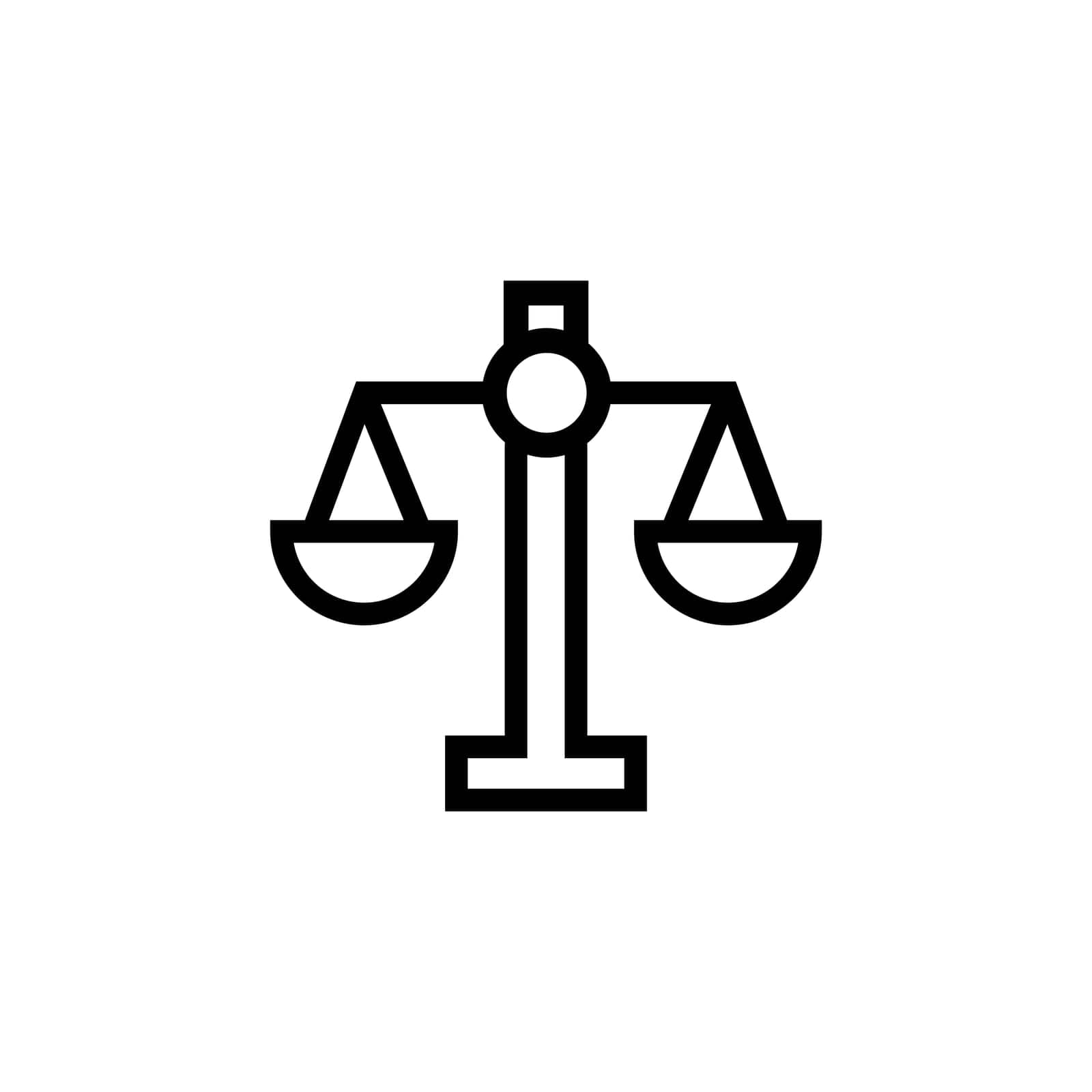 Law scale outline icon. linear style sign for mobile concept and web design. Libra simple line vector icon. Symbol, logo illustration. Pixel perfect vector graphics