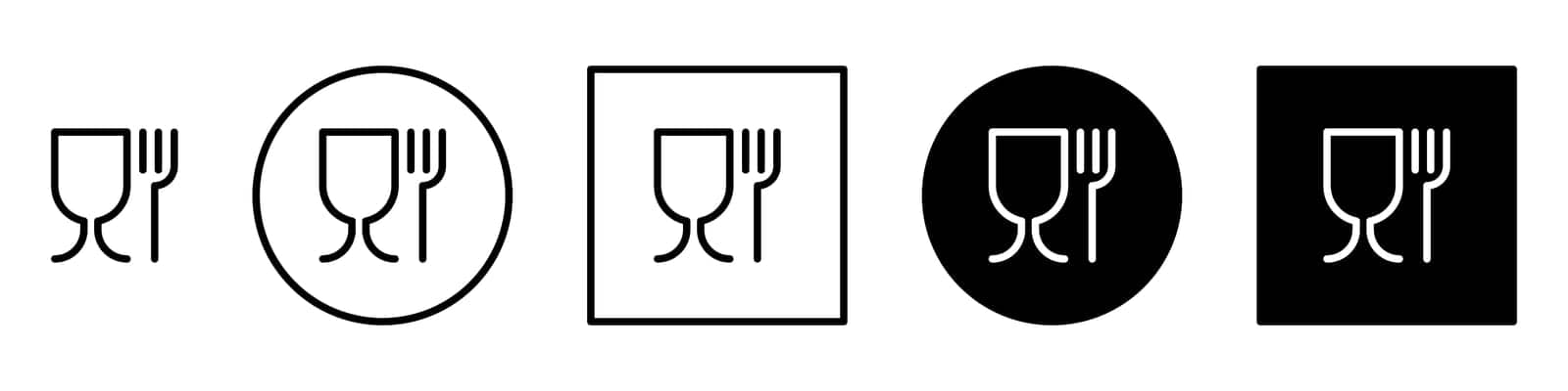 Food safe icon symbol set by misteremil