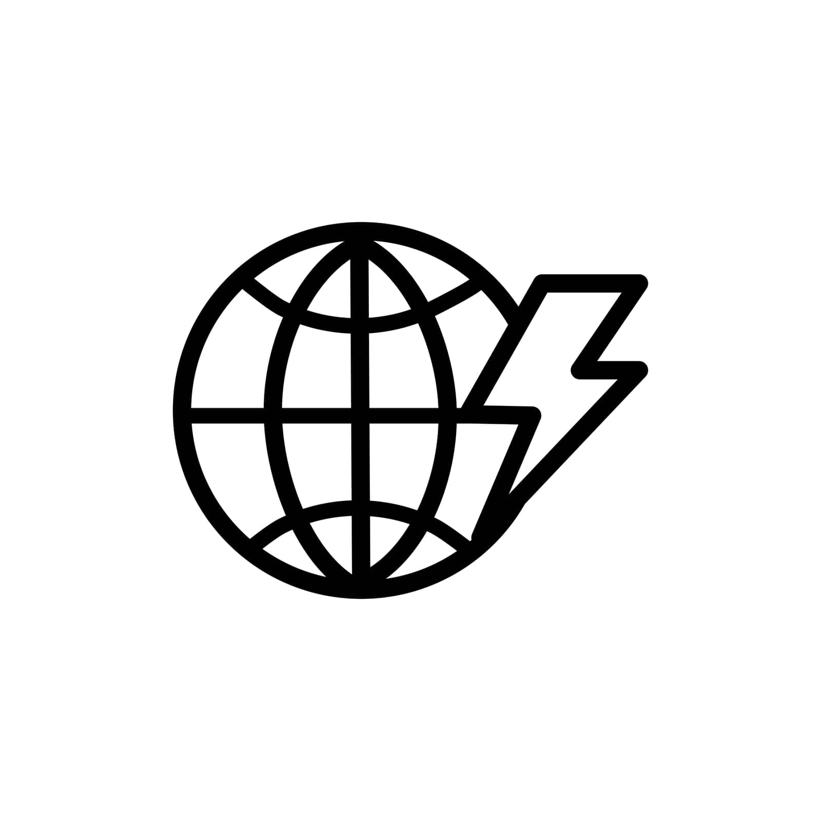 Global energy crisis, low electricity, low energy cost simple vector icon illustration